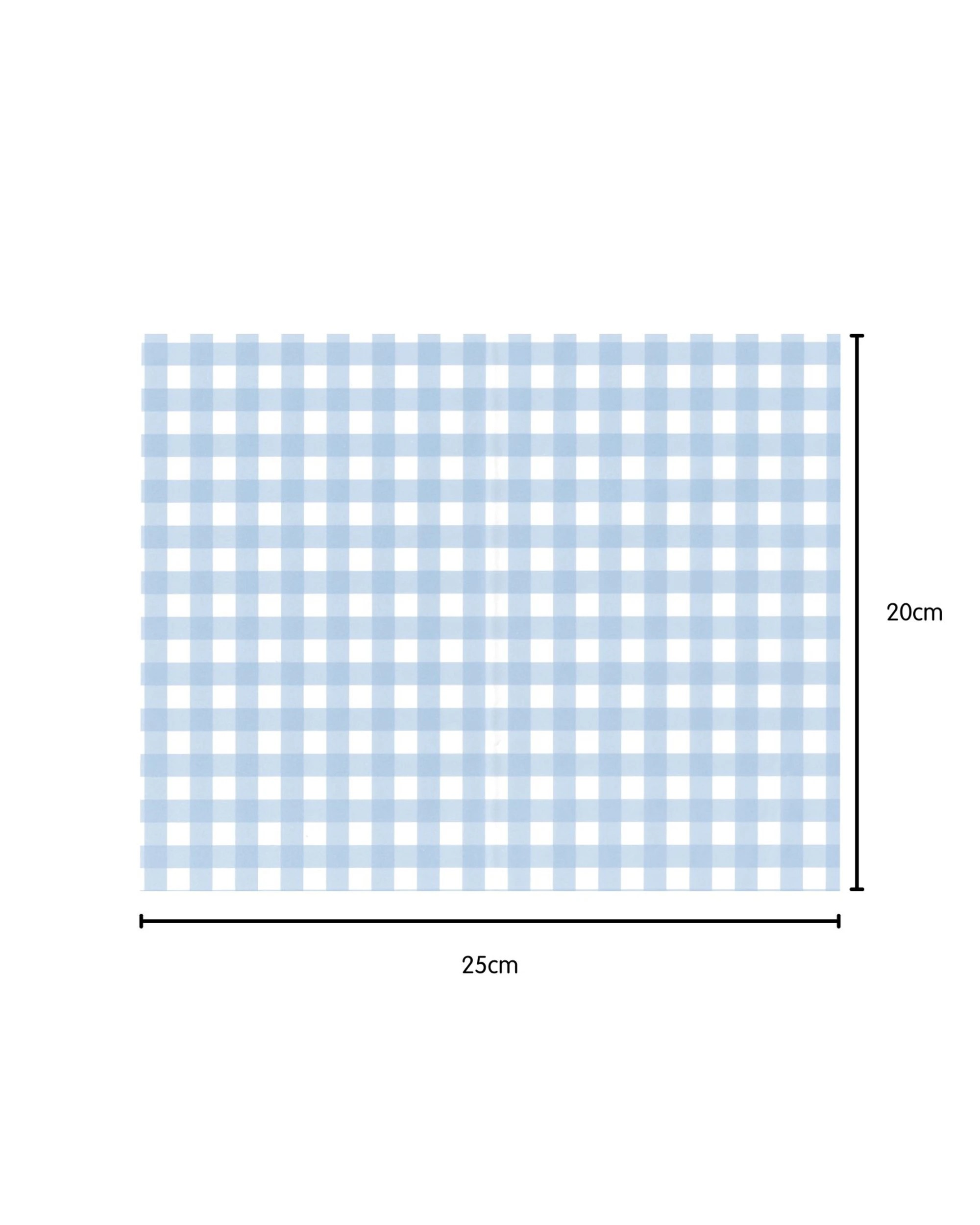 4 Artwrap Blue Gingham Grease Proof Paper Plate Tray Liners 8 Sheets - Blue, 4 of 5