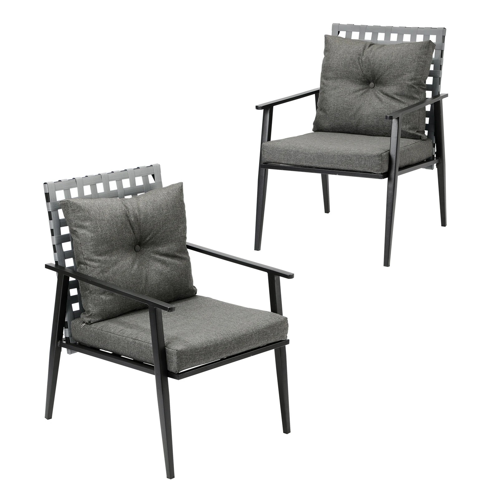 1 Livsip 2PCS Outdoor Rattan Chairs Furniture Garden Patio Lounge Armchair - Multi, 1 of 9