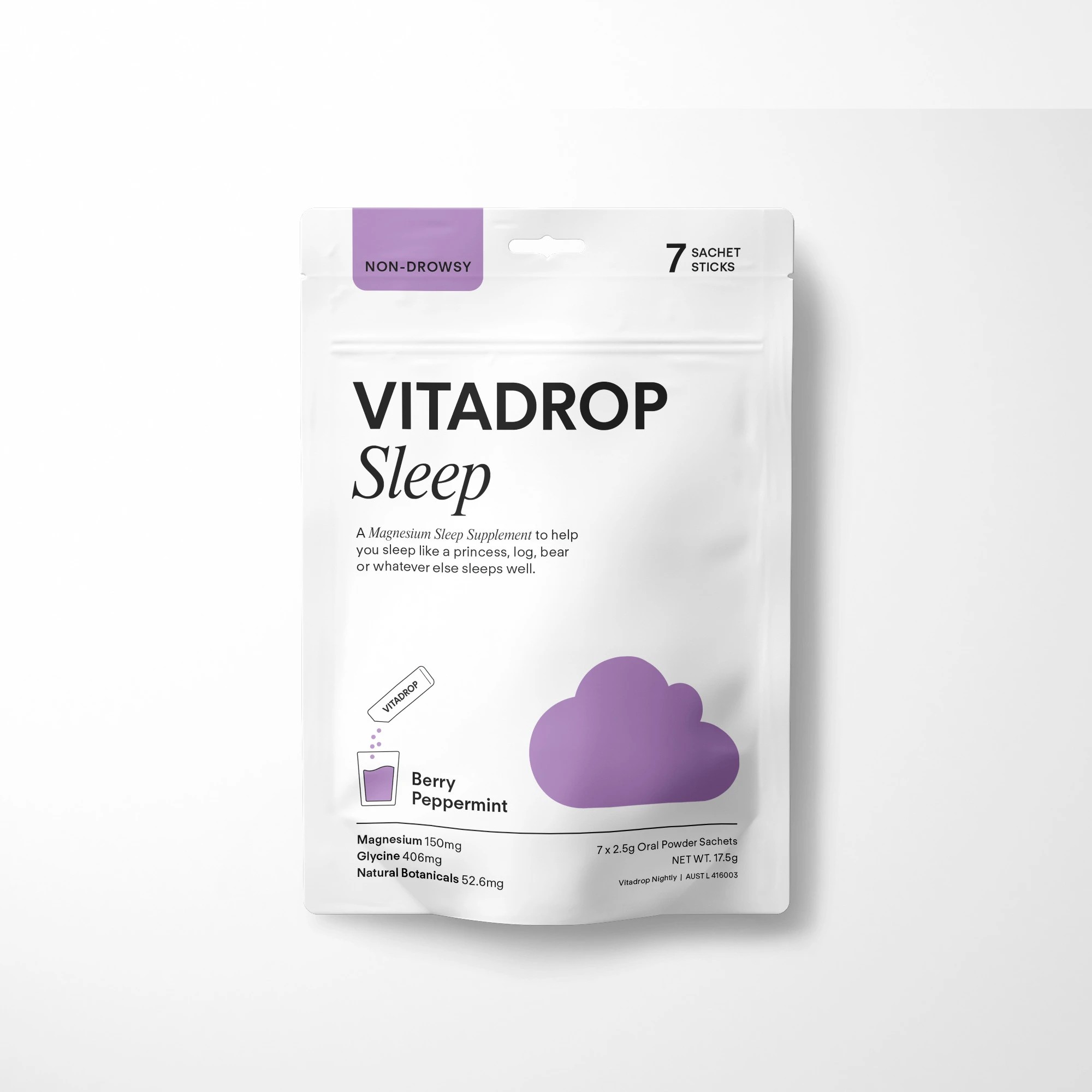 1 7 Pack Vitadrop Sleep Supplement - Berry Peppermint, 1 of 4