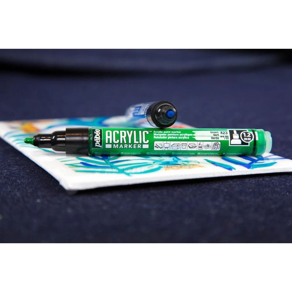 4 Pebeo Acrylic Paint Marker 1.2mm Green, 4 of 4