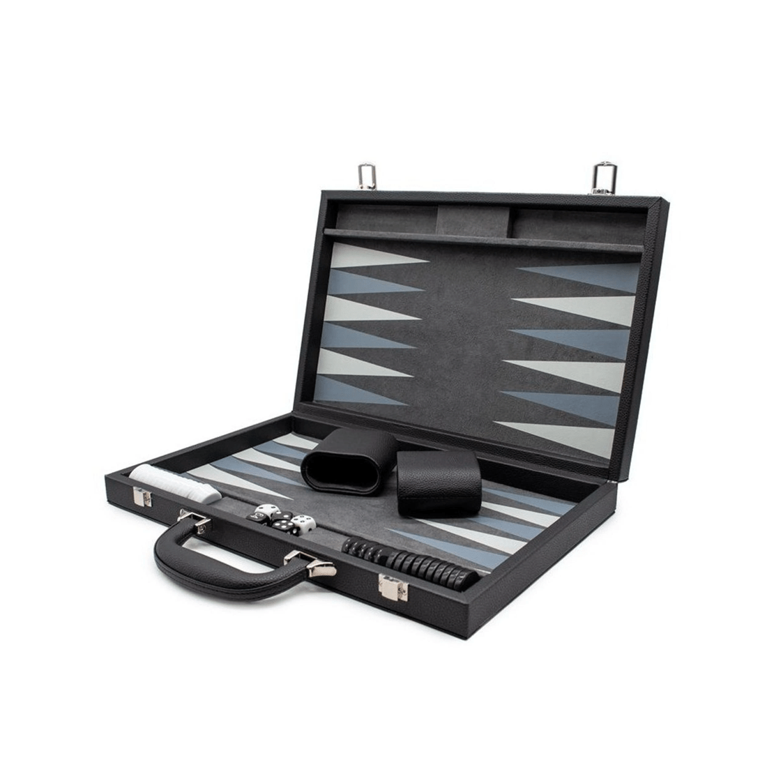 2 Lets Play Distribution LPG Classics Backgammon Set - Black Leather, 2 of 7