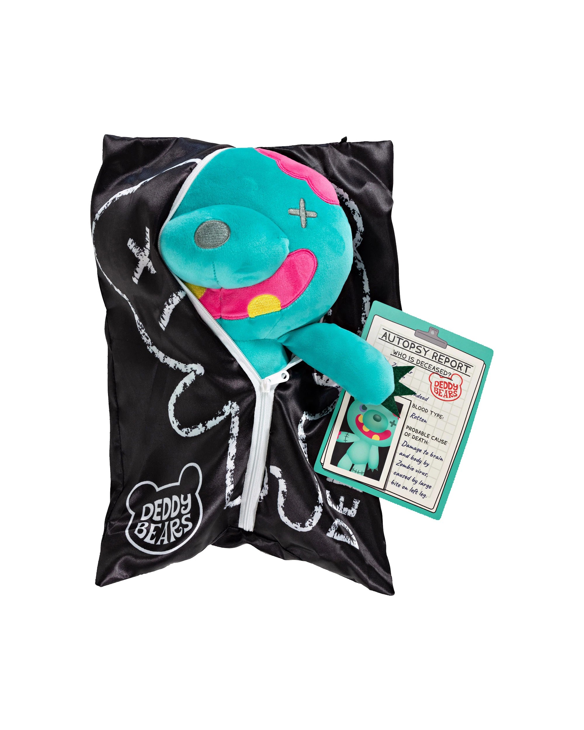 1 Deddy Bears - Zombear Halloween Bear in Bag, Soft Toy Plush, Green, Large 30cm (Height) - Green, 1 of 4