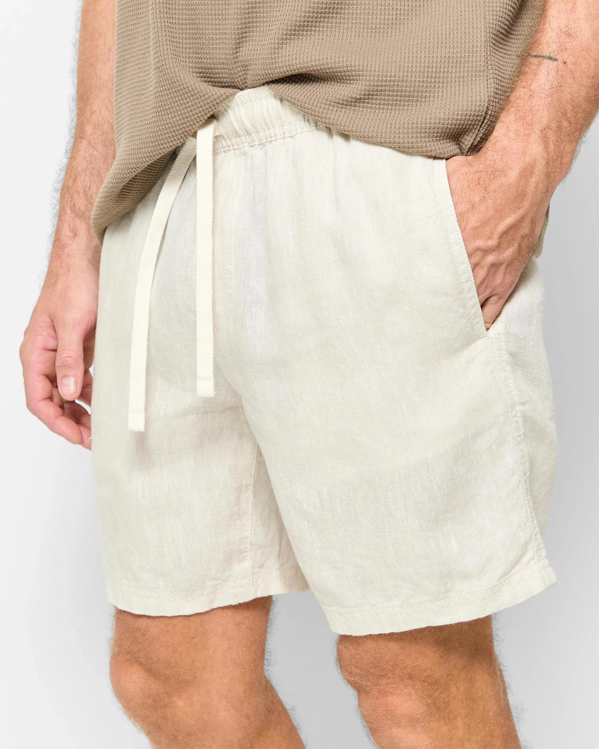 3 Target European Linen Shorts LIGHT STONE, 3 of 6