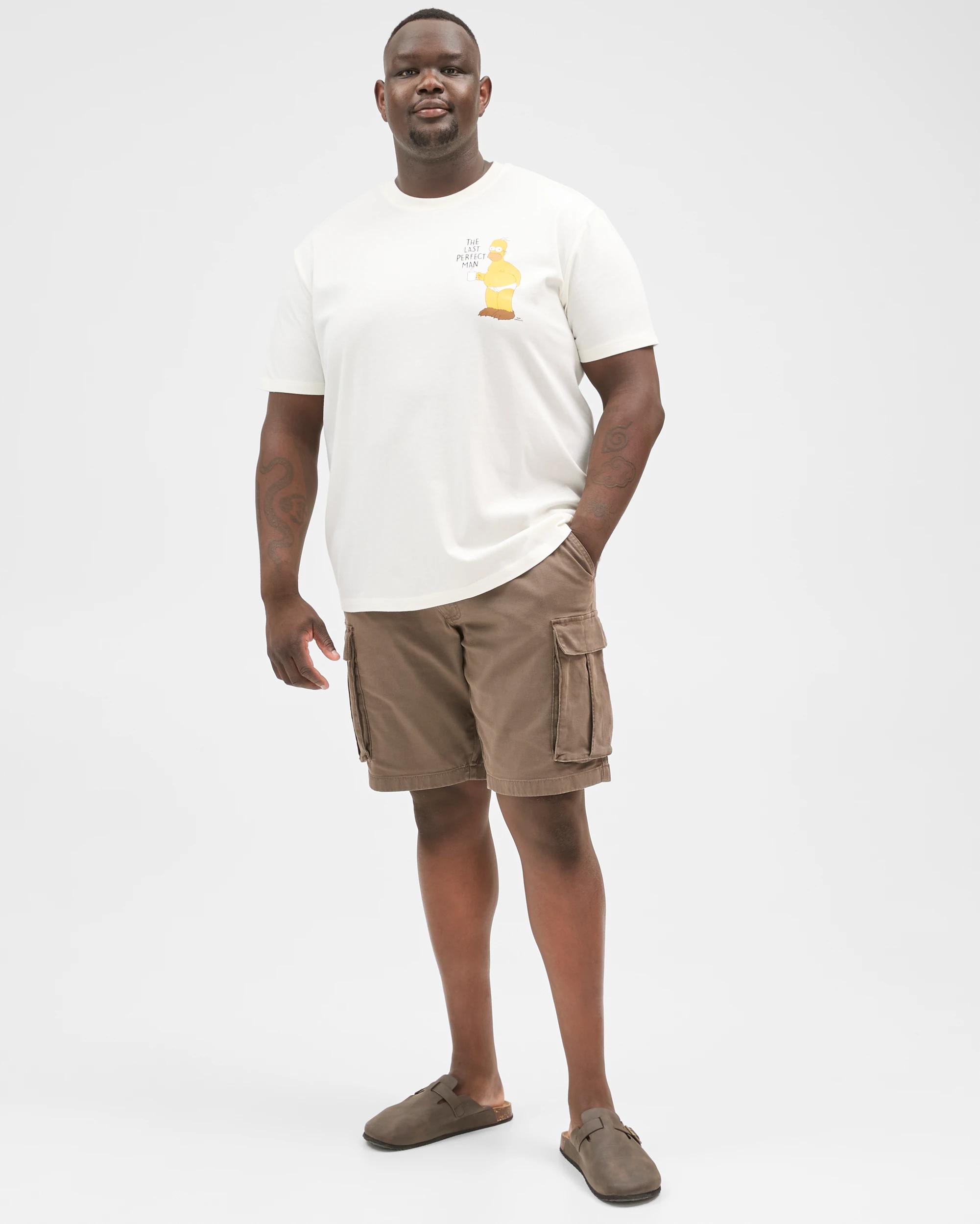 1 The Simpsons Plus Size Australian Cotton T-Shirt WHITE SIMPSONS, 1 of 6