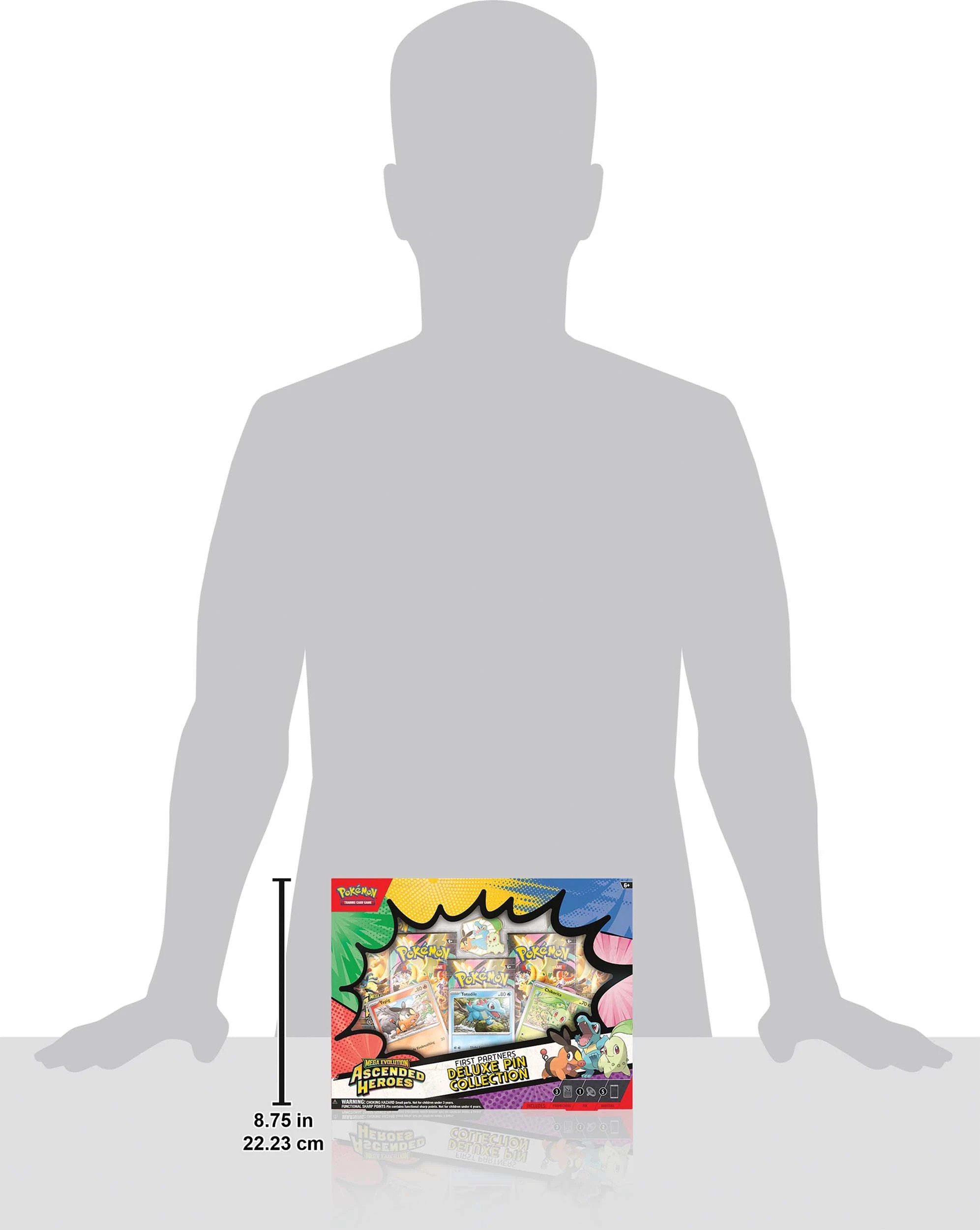 6 Pokemon Trading Card Game: Mega Evolution - Ascended Heroes First Partners Deluxe Pin Collection, 6 of 6