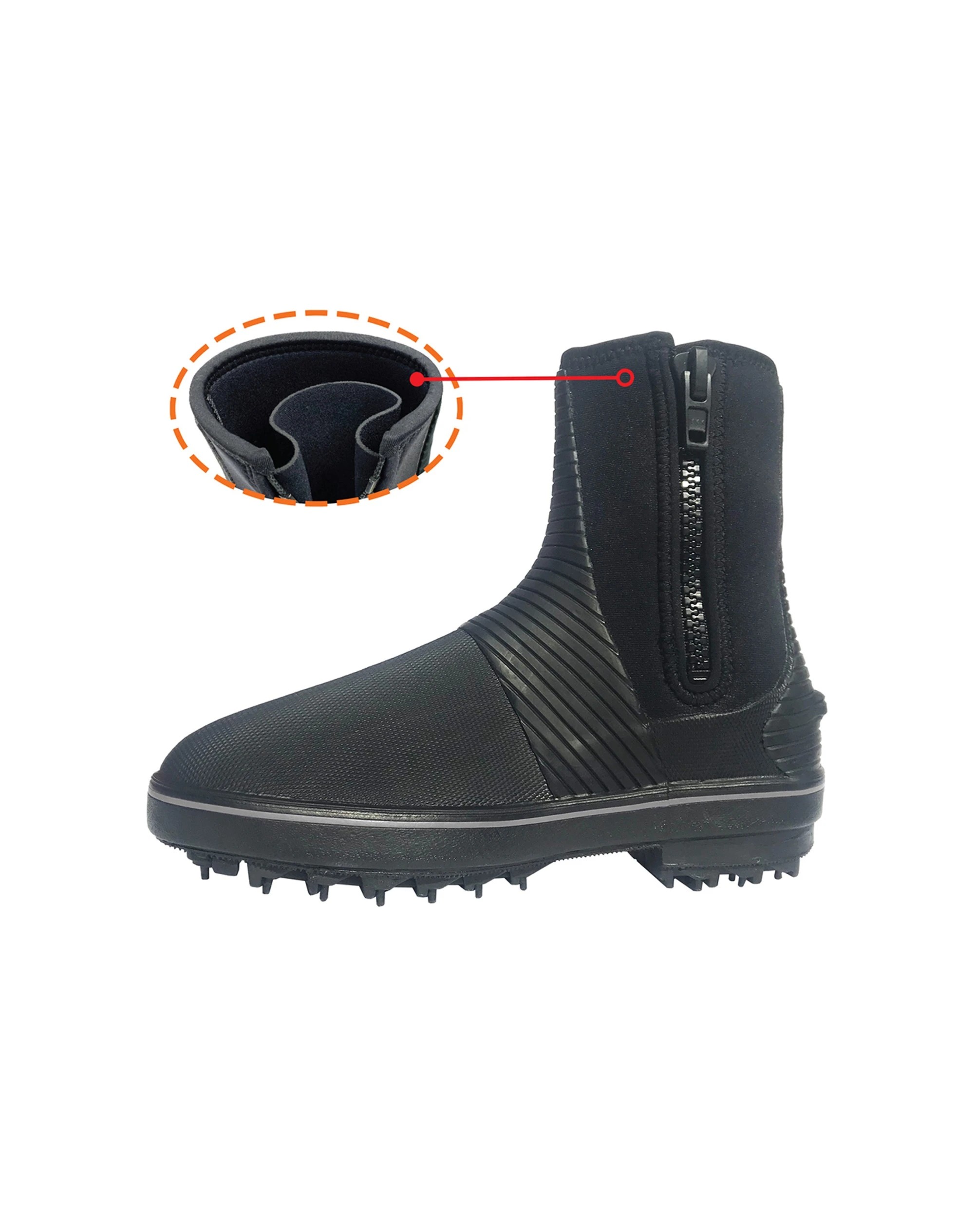 3 Adrenalin Rock Spike Fishing Boots Shoes w/ YKK Zipper - 6 - Black, 3 of 3
