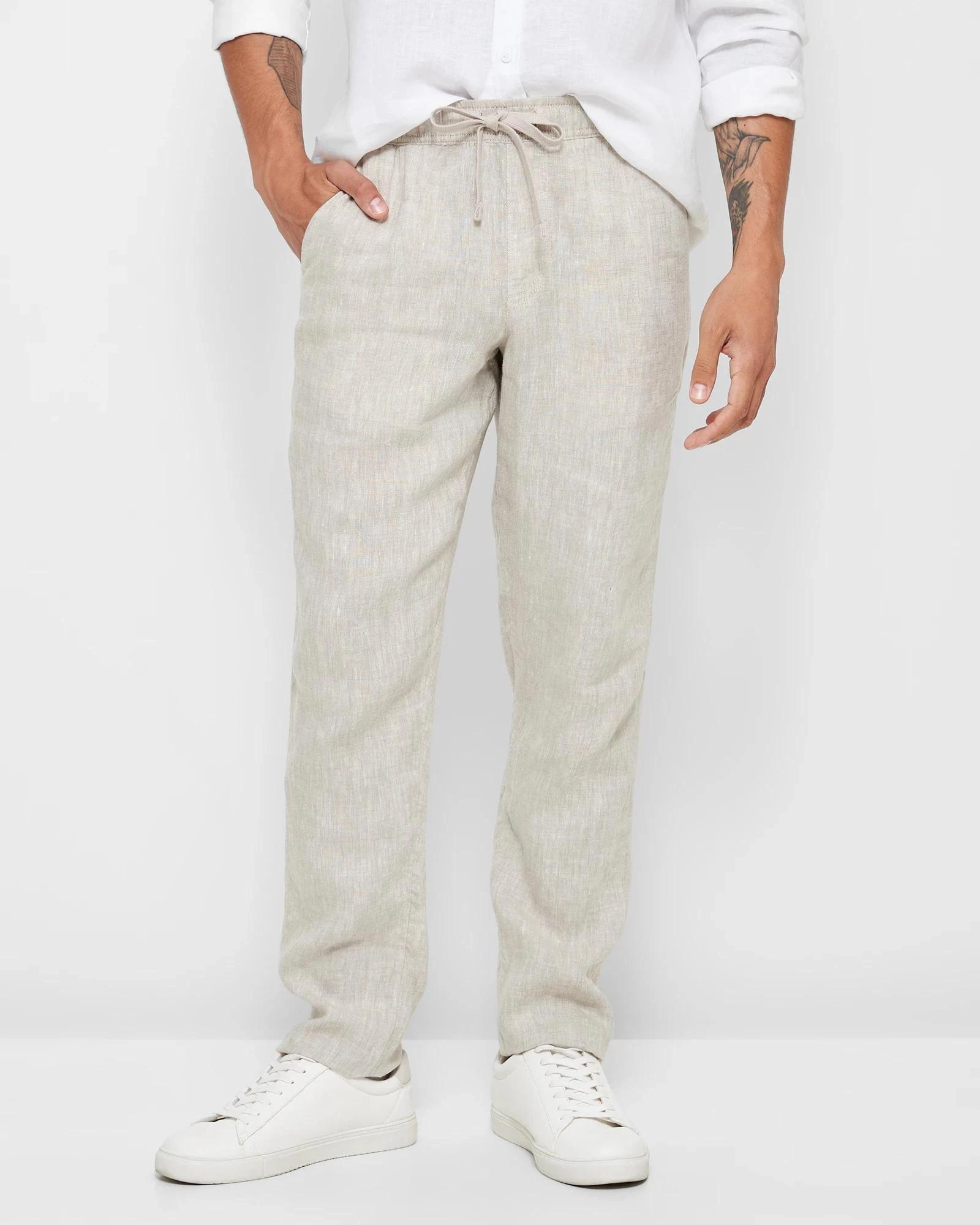 1 Target European Linen Pants NEUTRAL, 1 of 5