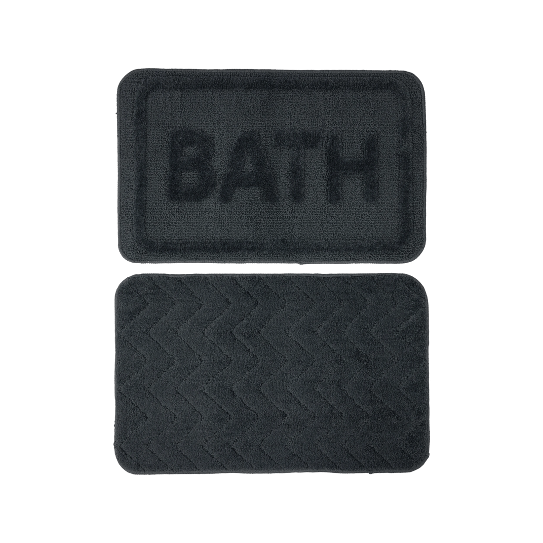1 Set of 2 Bathmats - Grey, 1 of 5