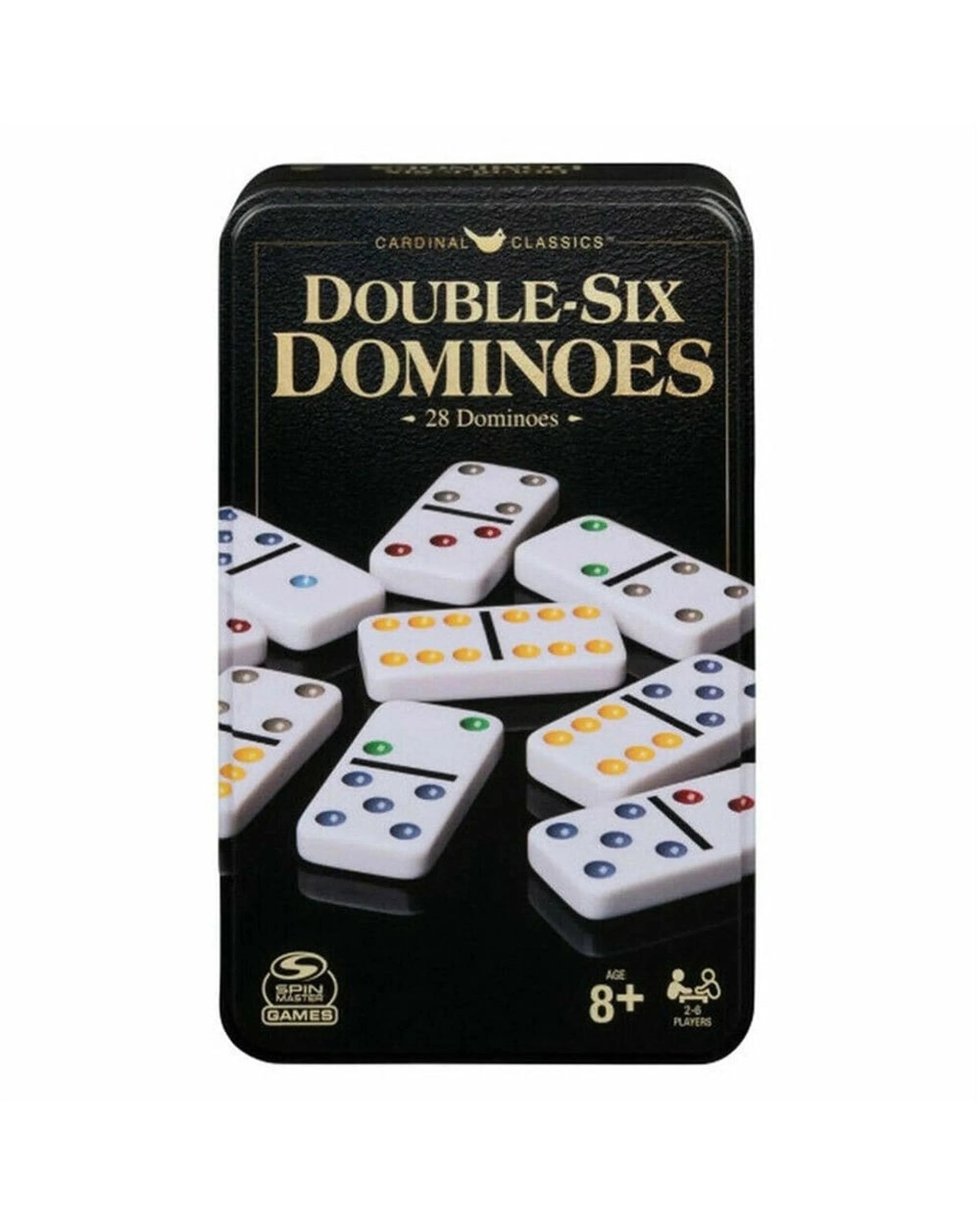 1 Cardinal Classic Games Double 6 Dominoes in Tin, 1 of 1