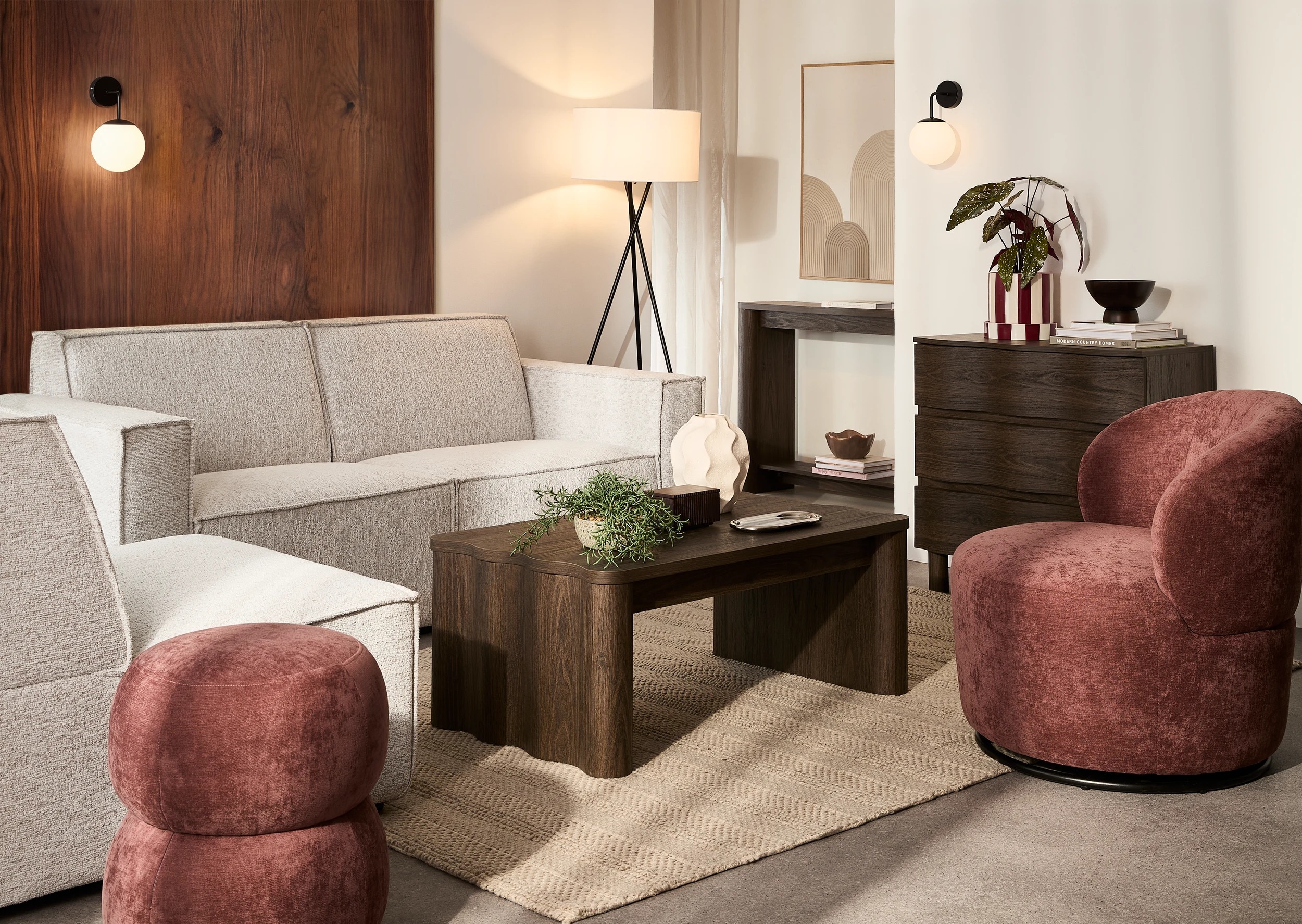 7 Curve Ottoman - Burgundy, 7 of 7