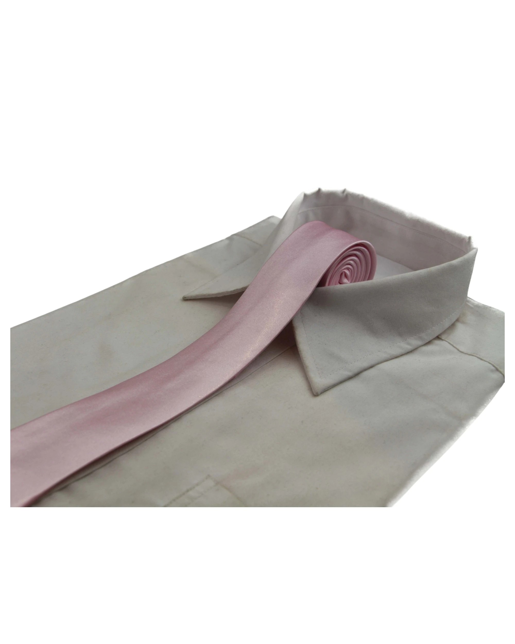 1 Zasel Mens Light Pink 5cm Skinny Plain Neck Tie - Pink - Pink, 1 of 1