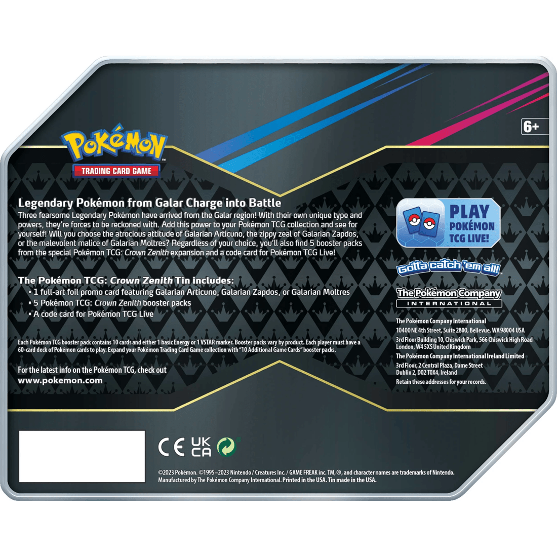 7 Pokemon Trading Card Game: Crown Zenith Tin - Assorted, 7 of 8