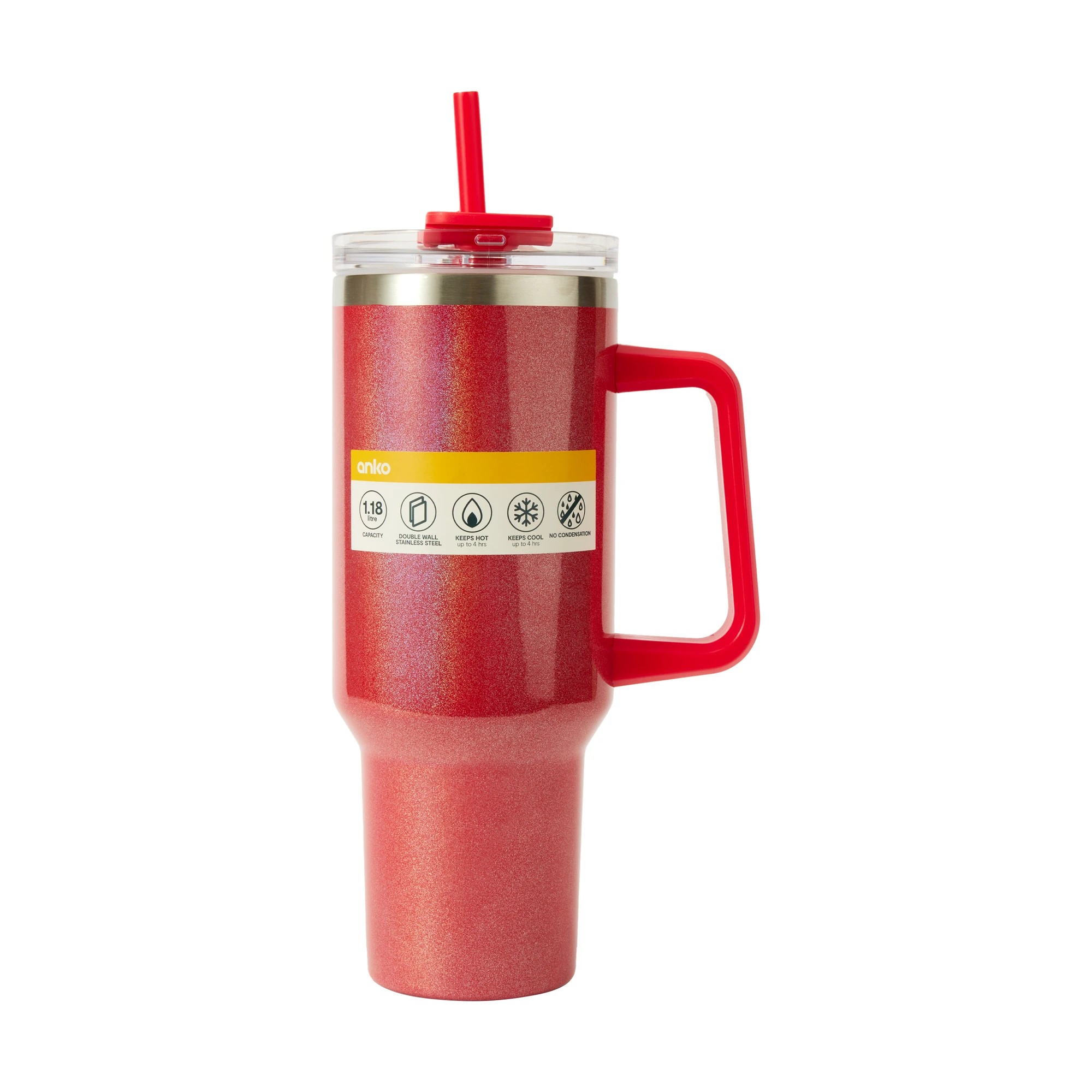 7 1.18L Pearl Red Jumbo Tumbler with Handle, 7 of 7