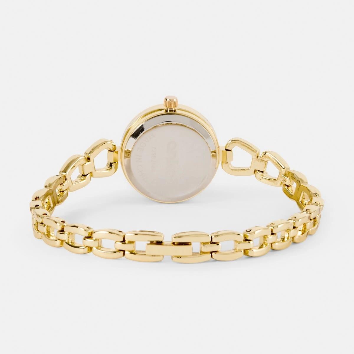 2 Womens Round Dainty Chain Watch - Gold Tone Gold, 2 of 6