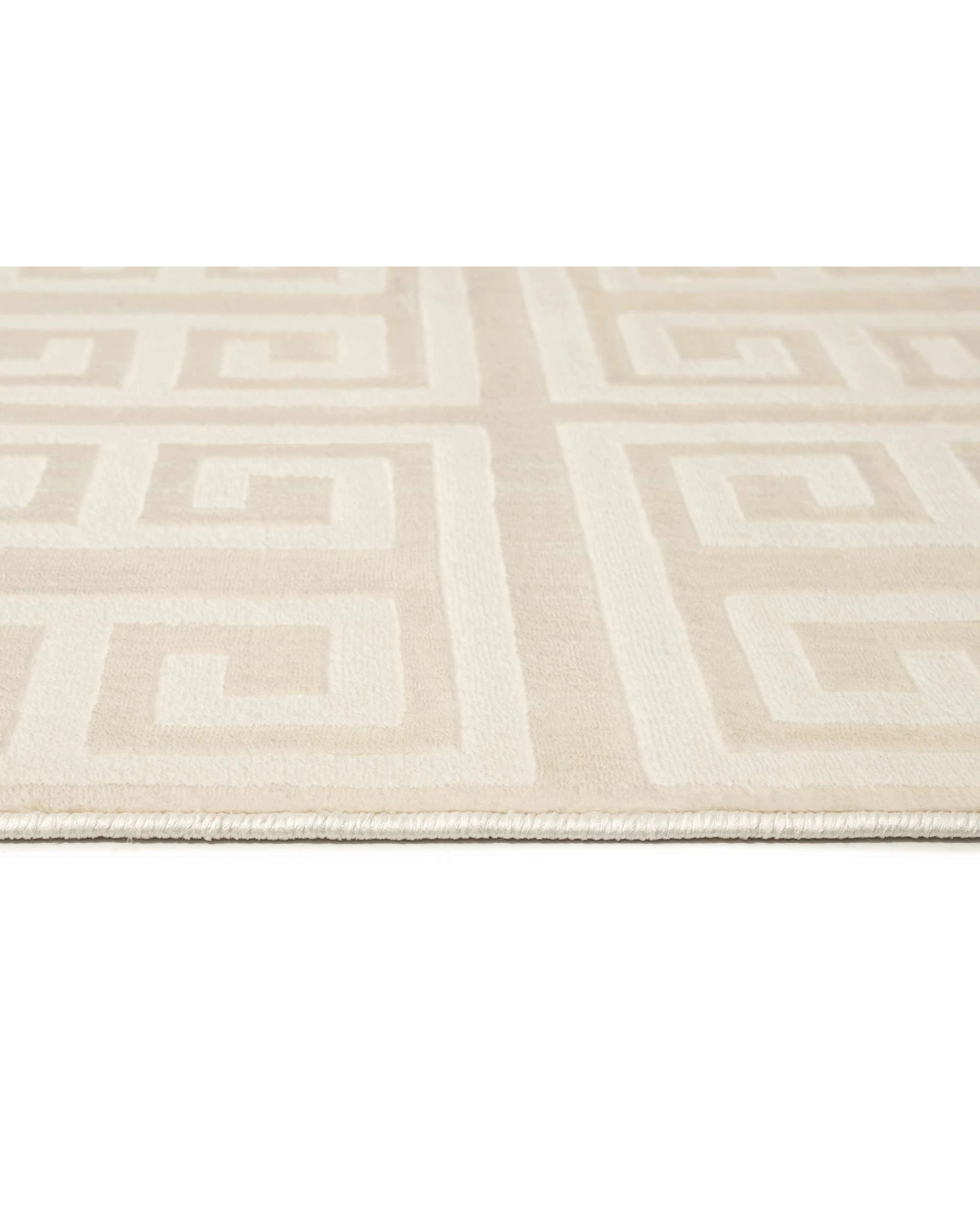 6 Loopsie Dakhla Textured Geometric Neutral Washable Rug-330cm x 240cm - Beige, 6 of 9