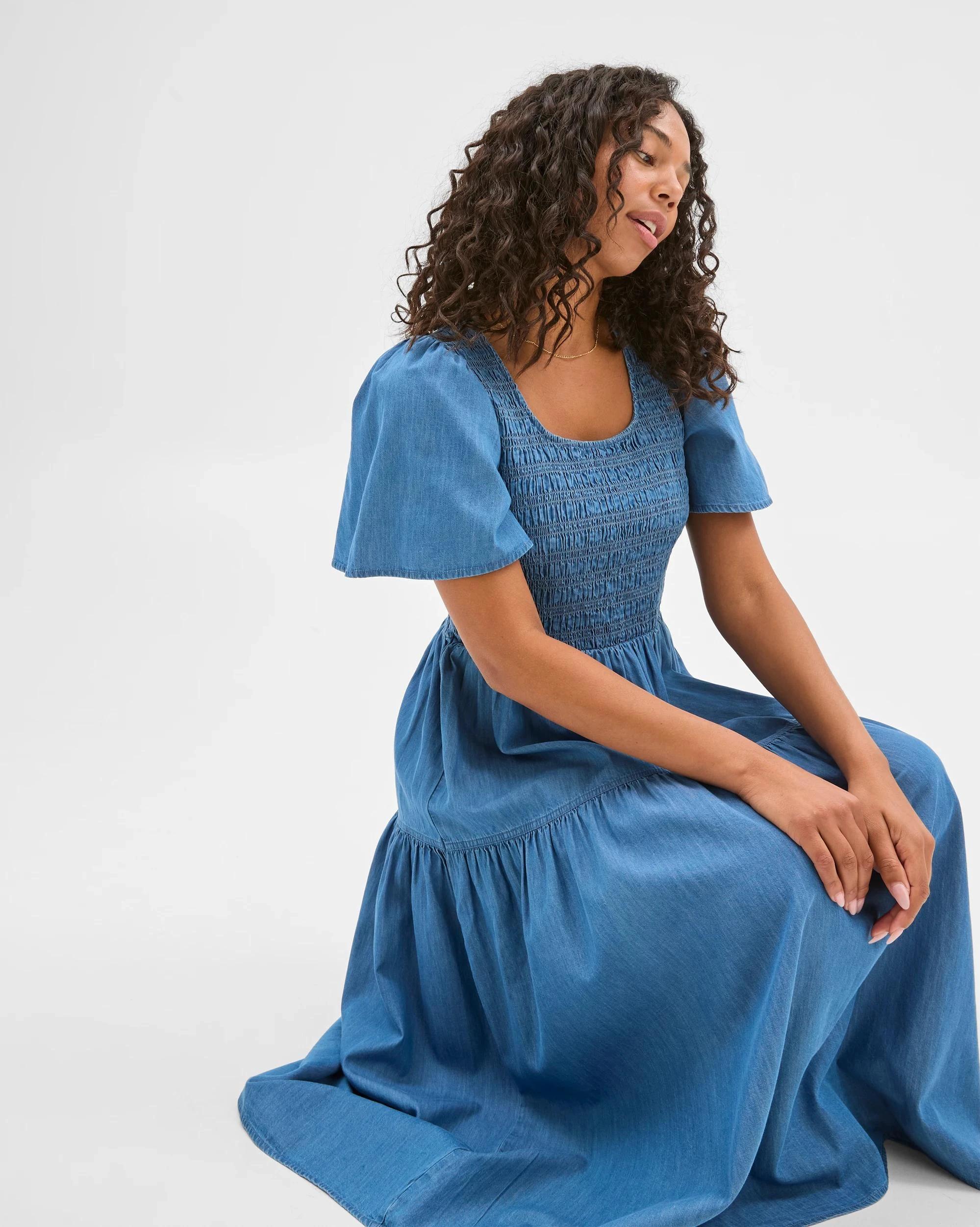 6 Target Woman Chambray Midi Dress CHAMBRAY, 6 of 6