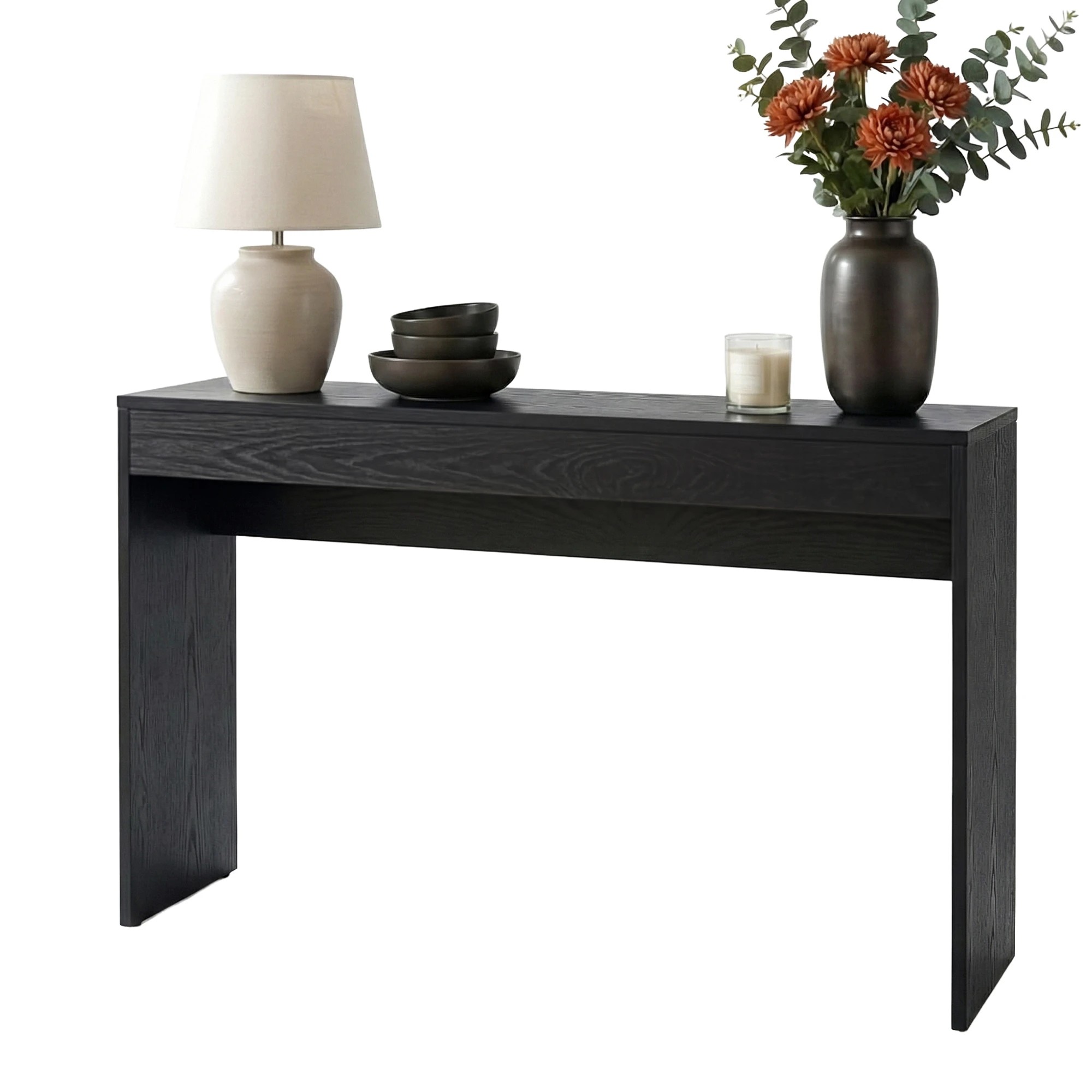 1 Artiss Console Table Hallway Sofa Entryway Entrance 120CM - Black, 1 of 3