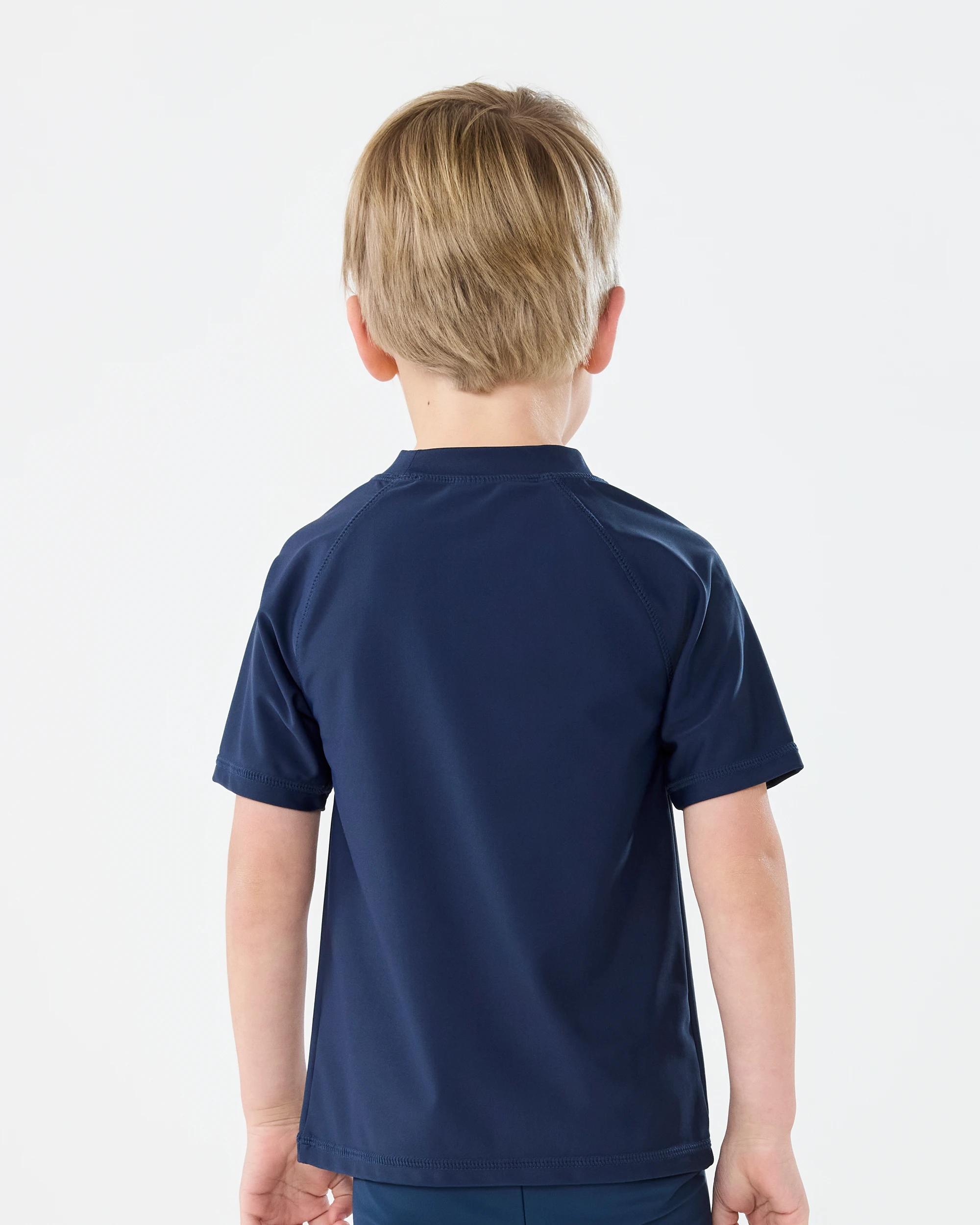 2 Short Sleeve Rash Vest Dress Navy, 2 of 6