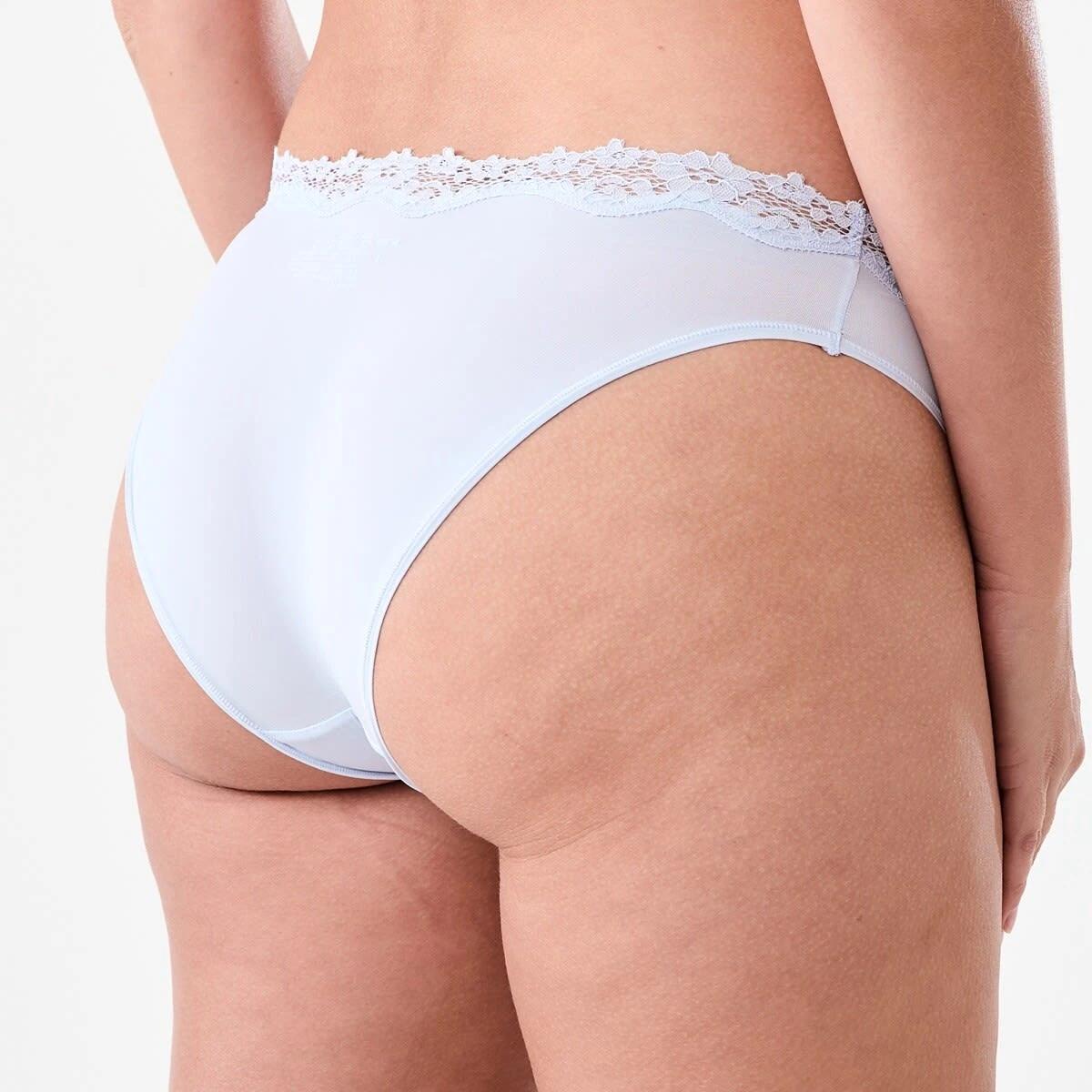 8 3 Pack Super Soft Lace Bikini Briefs MINI CHECK, WINDY BLUE, HALOGEN BLUE, 8 of 9