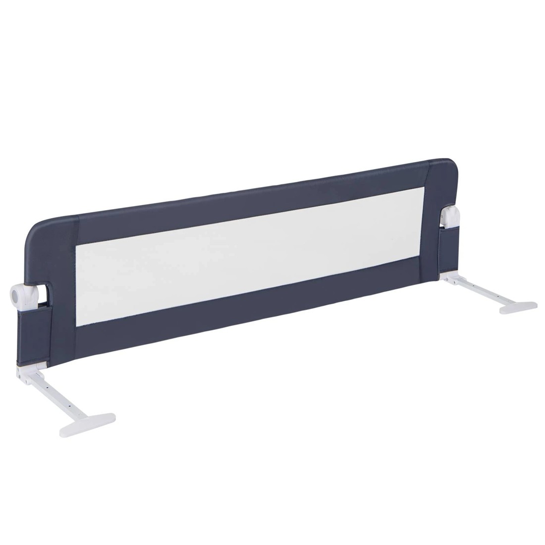 1 Costway 152x42cm Foldable Baby Bed Rail - Grey, 1 of 6
