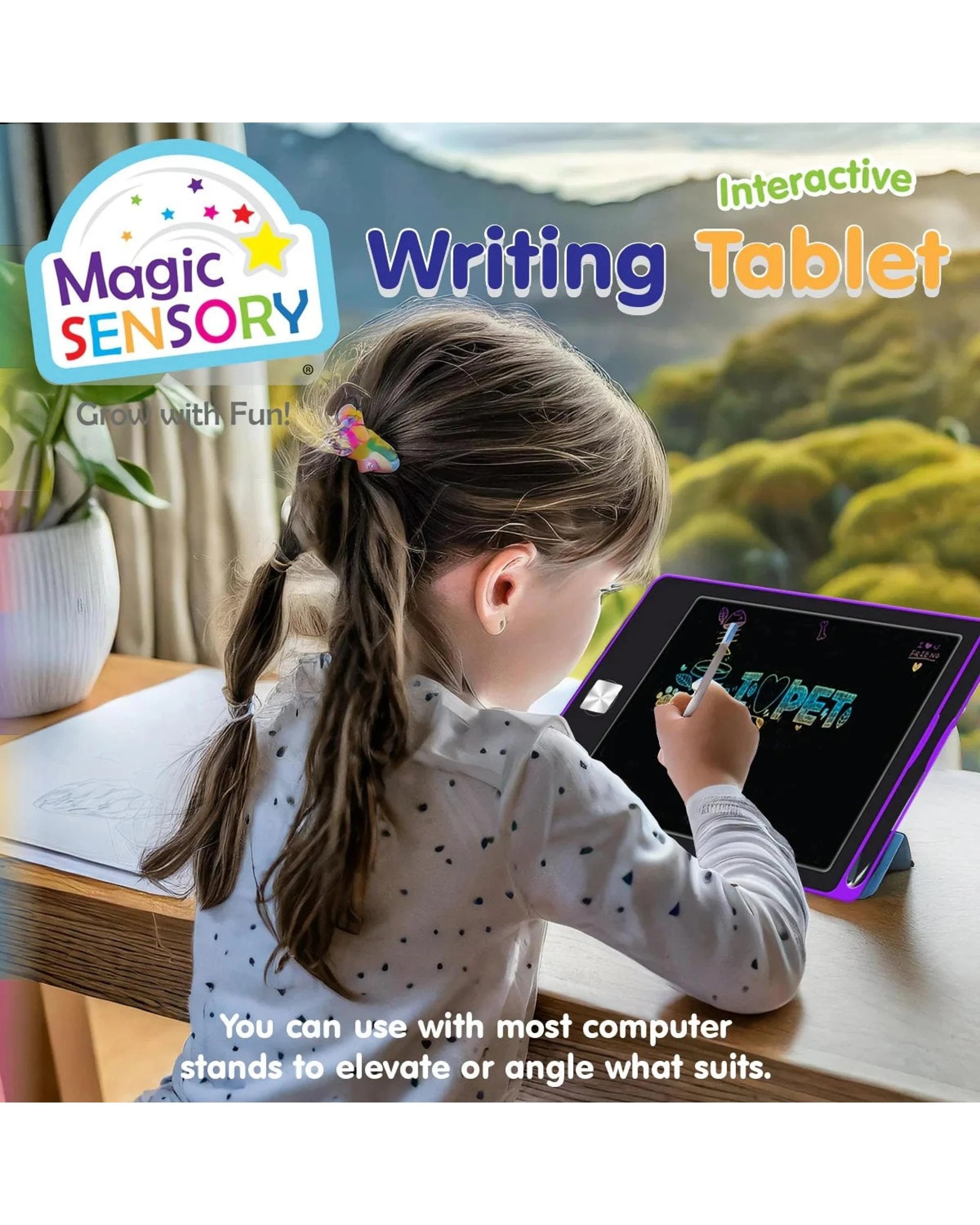 4 Magic Sensory Interactive LCD Writing Tablet - Purple Art - Purple, 4 of 6