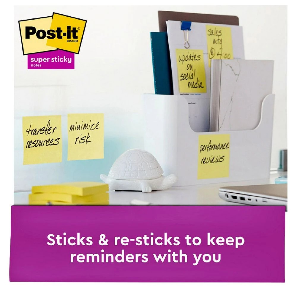 6 Post-it Super Sticky Pop-Up Notes 76x76mm Canary Yellow 12PK, 6 of 8