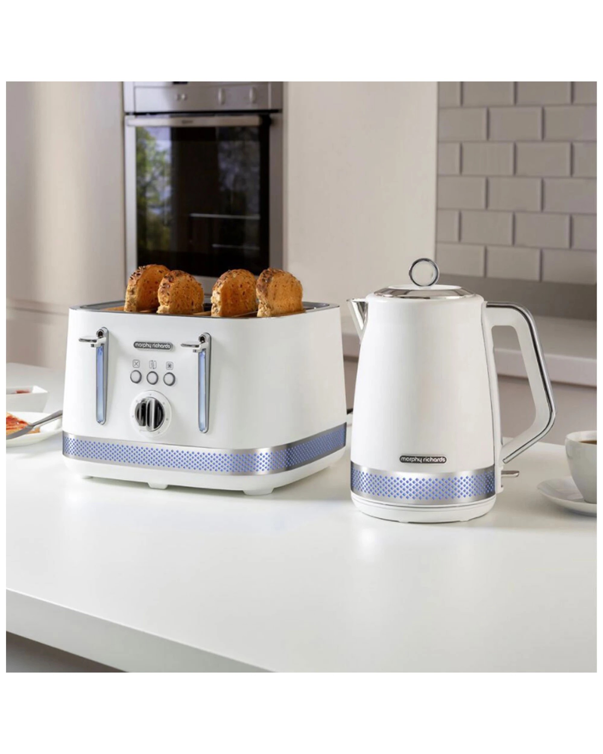 7 Morphy Richards Illumination 1.7 L Electric Kettle 2200w Water Boiling Jug - White, 7 of 10