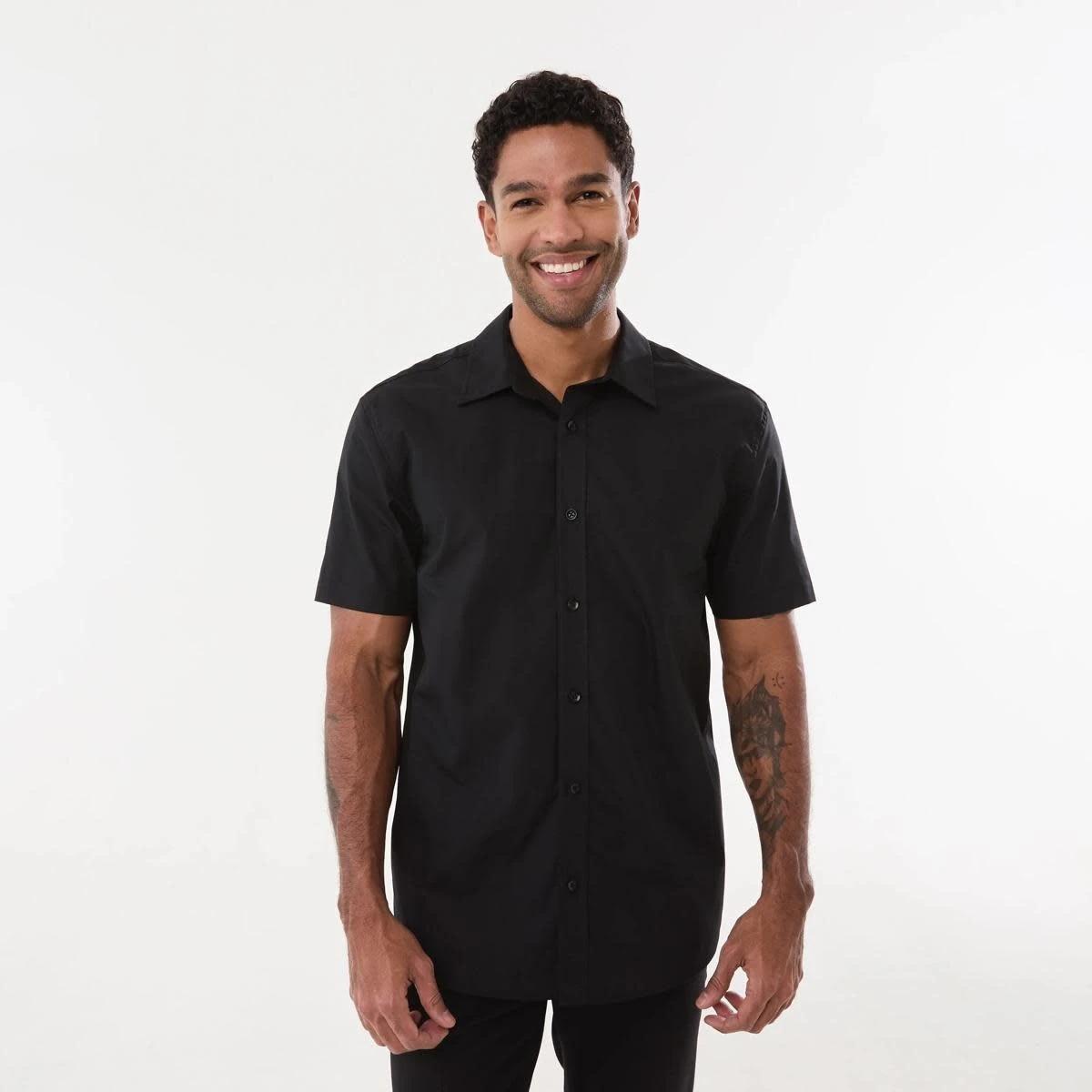 1 Work Short Sleeve Business Shirt BLACK, 1 of 5