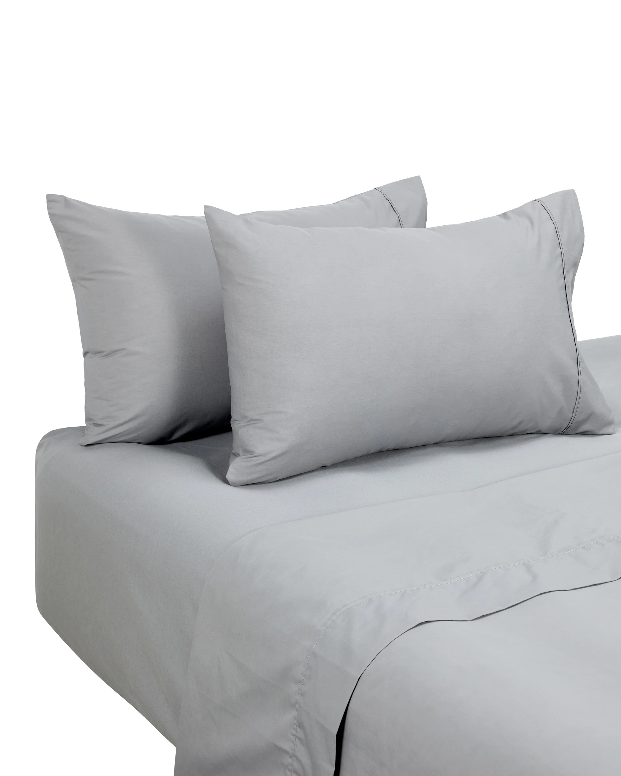 8 250 Thread Count Cotton Rich Sheet Set - Queen Bed, Light Grey, 8 of 10