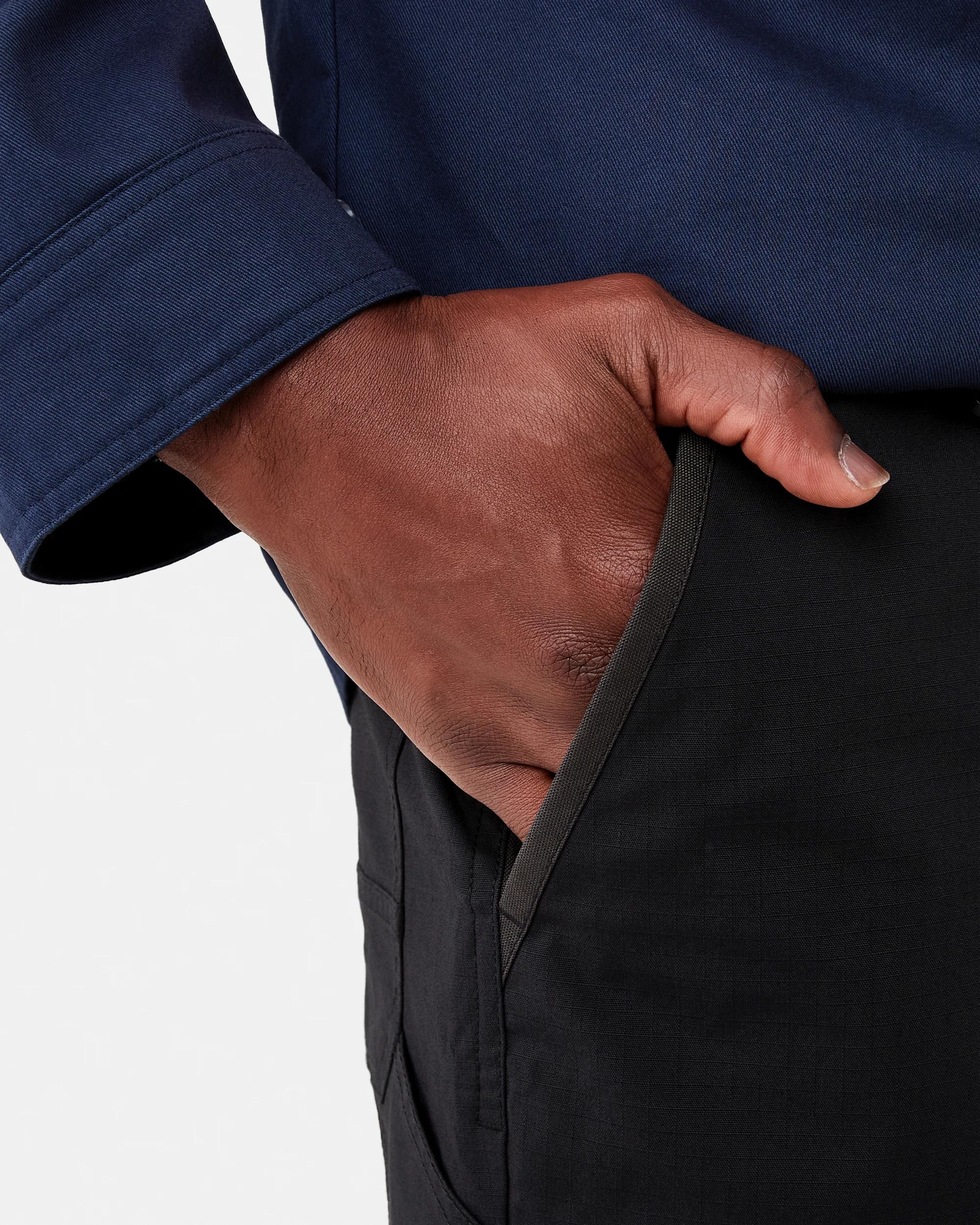 6 Workwear Ripstop Stretch Shorts Black, 6 of 9