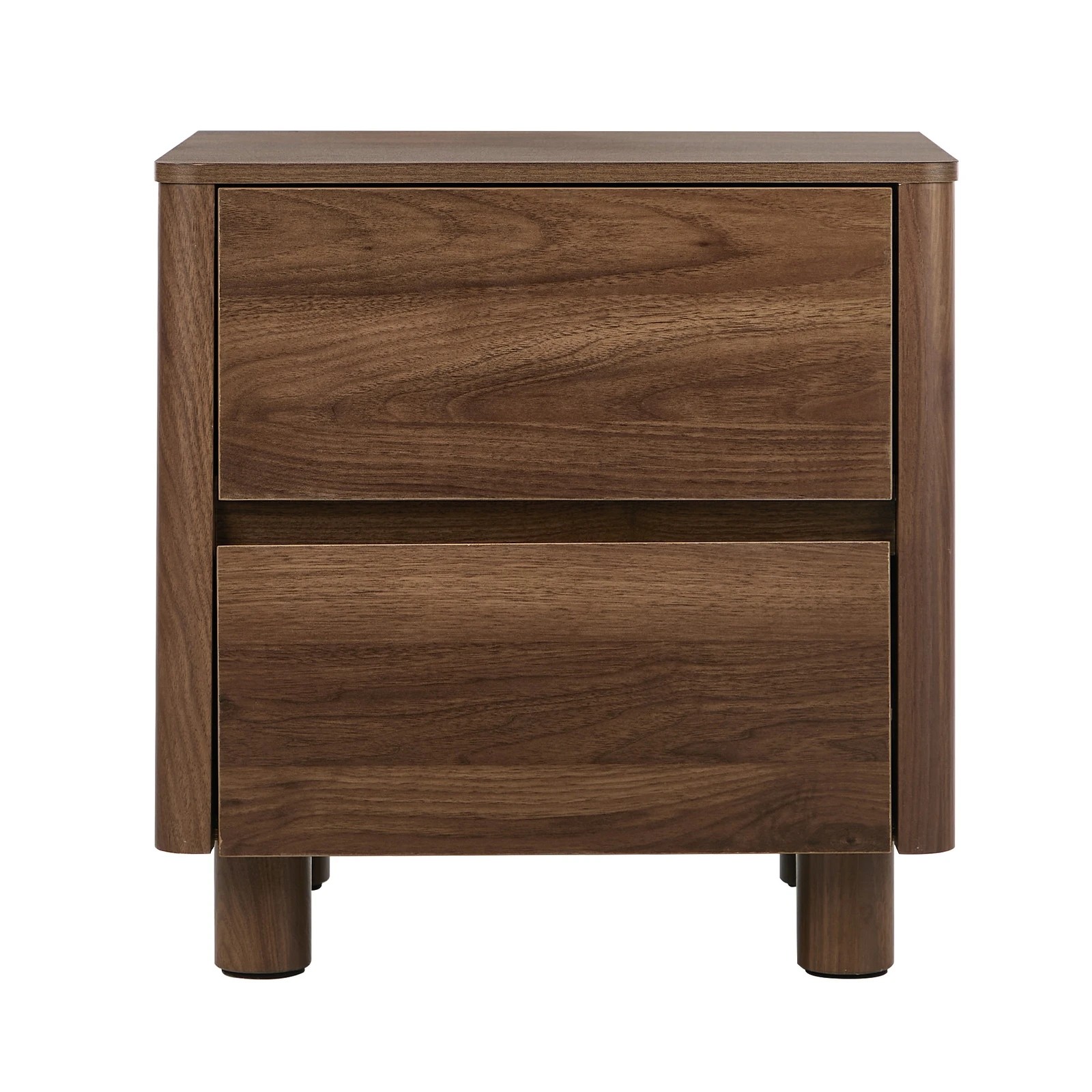 7 Oikiture Bedside Table 2 Drawers Storage Cabinet Nightstand Side Table - Brown, 7 of 9