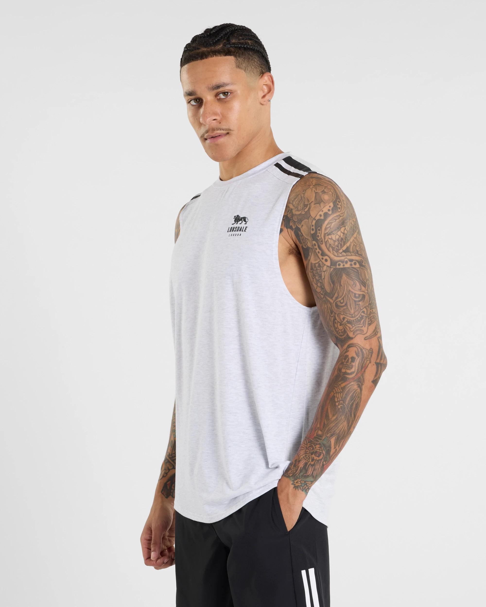 3 Active Muscle Tank - Lonsdale London WHITE, 3 of 5