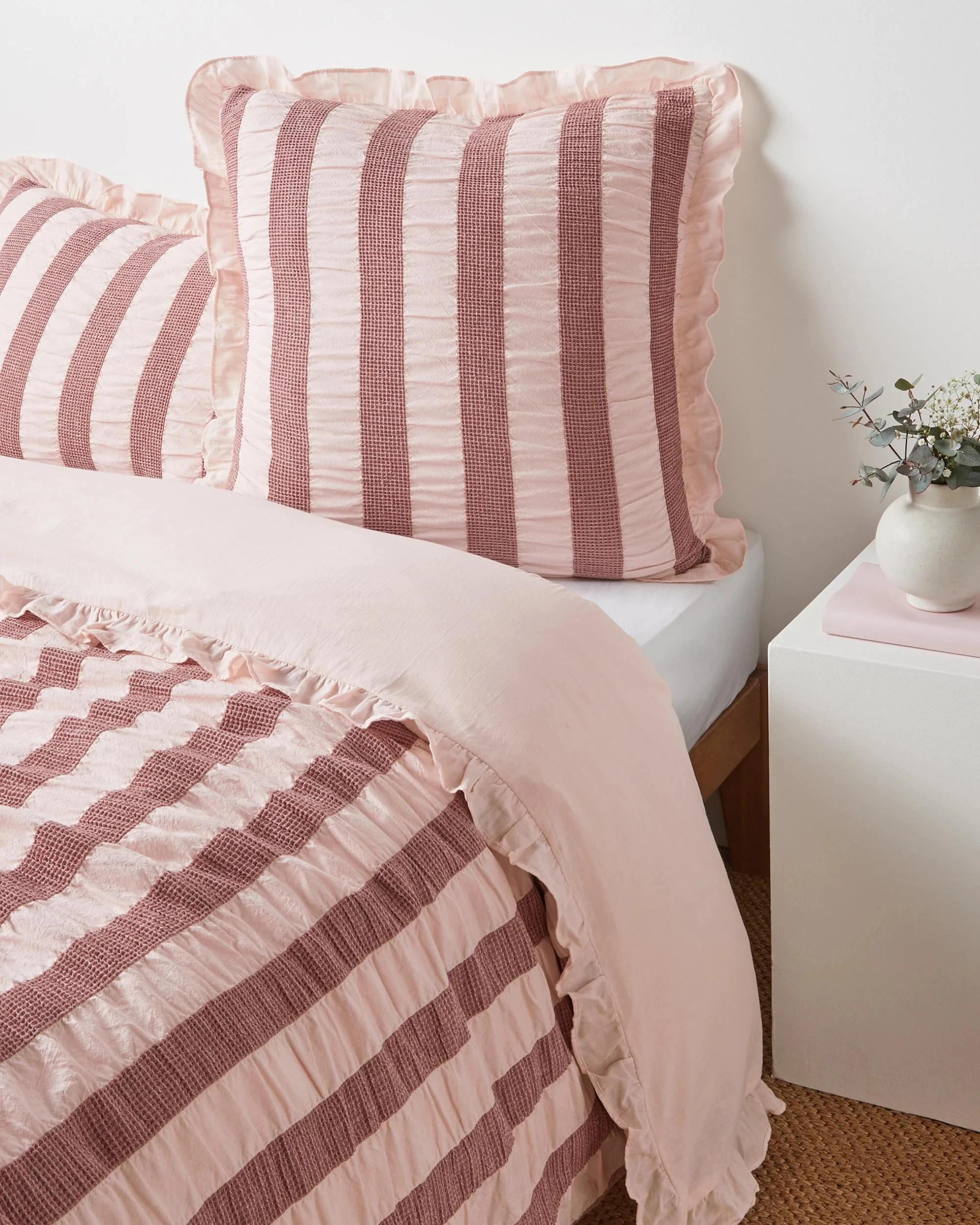 1 Target Alessia Textured European Pillowcase - Queen Bed - Pink, 1 of 2