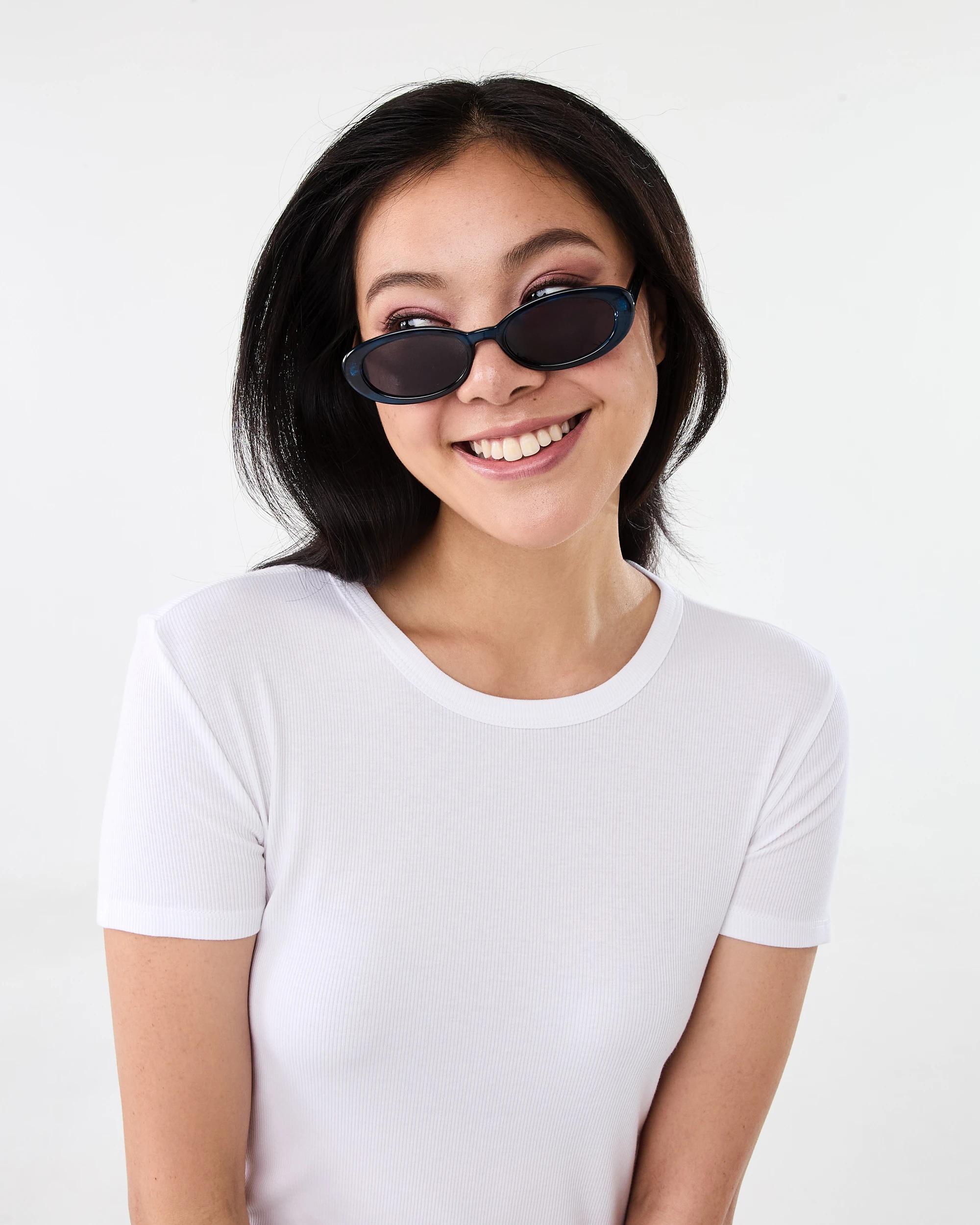 5 Oval Shape Sunglasses Trn Blue, 5 of 6