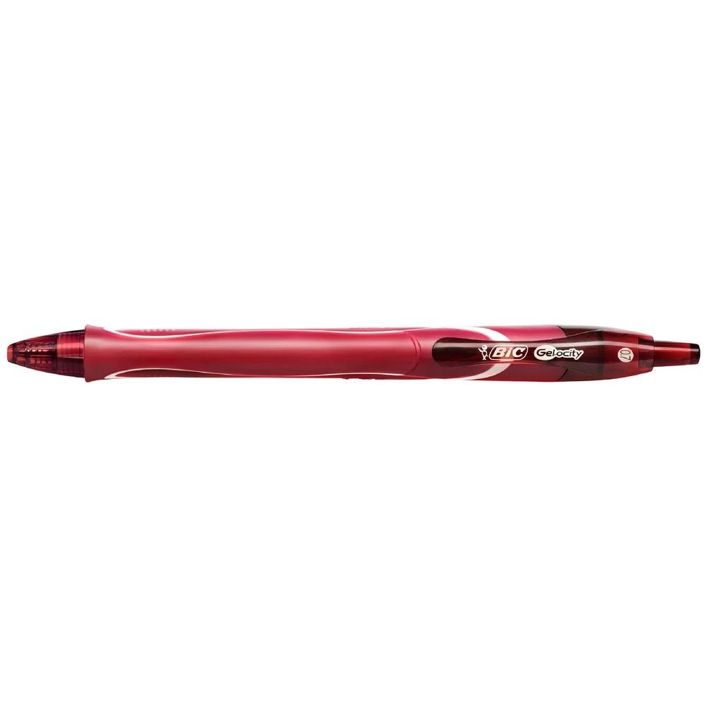 2 BIC Gelocity Quick Dry Retractable Gel Pen 0.7mm Red, 2 of 8