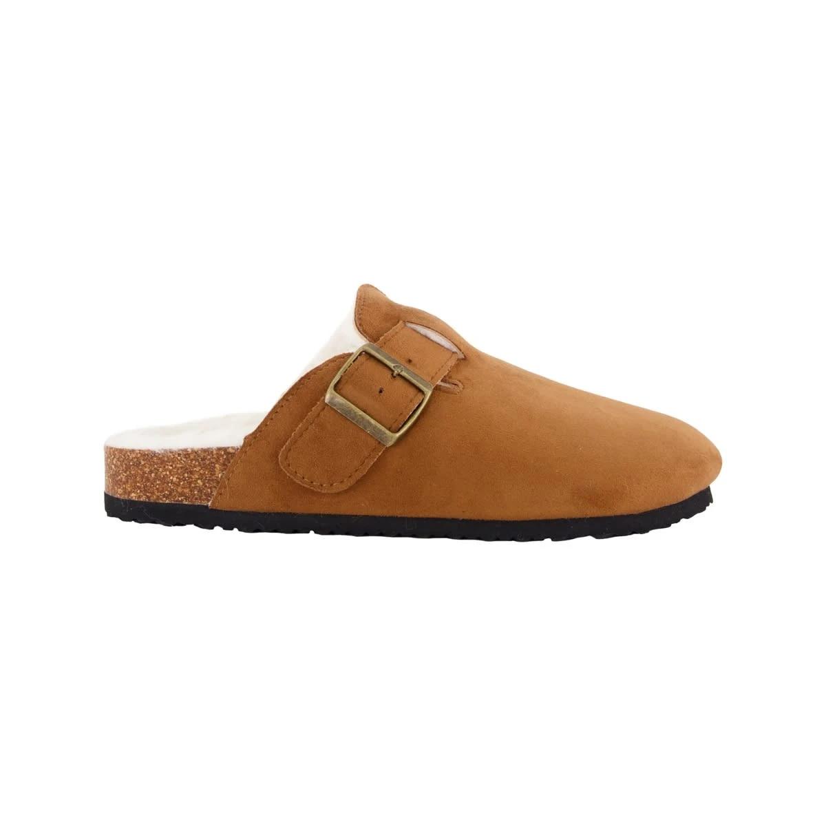 1 Furlined Footbed Clog Slides Chestnut, 1 of 3