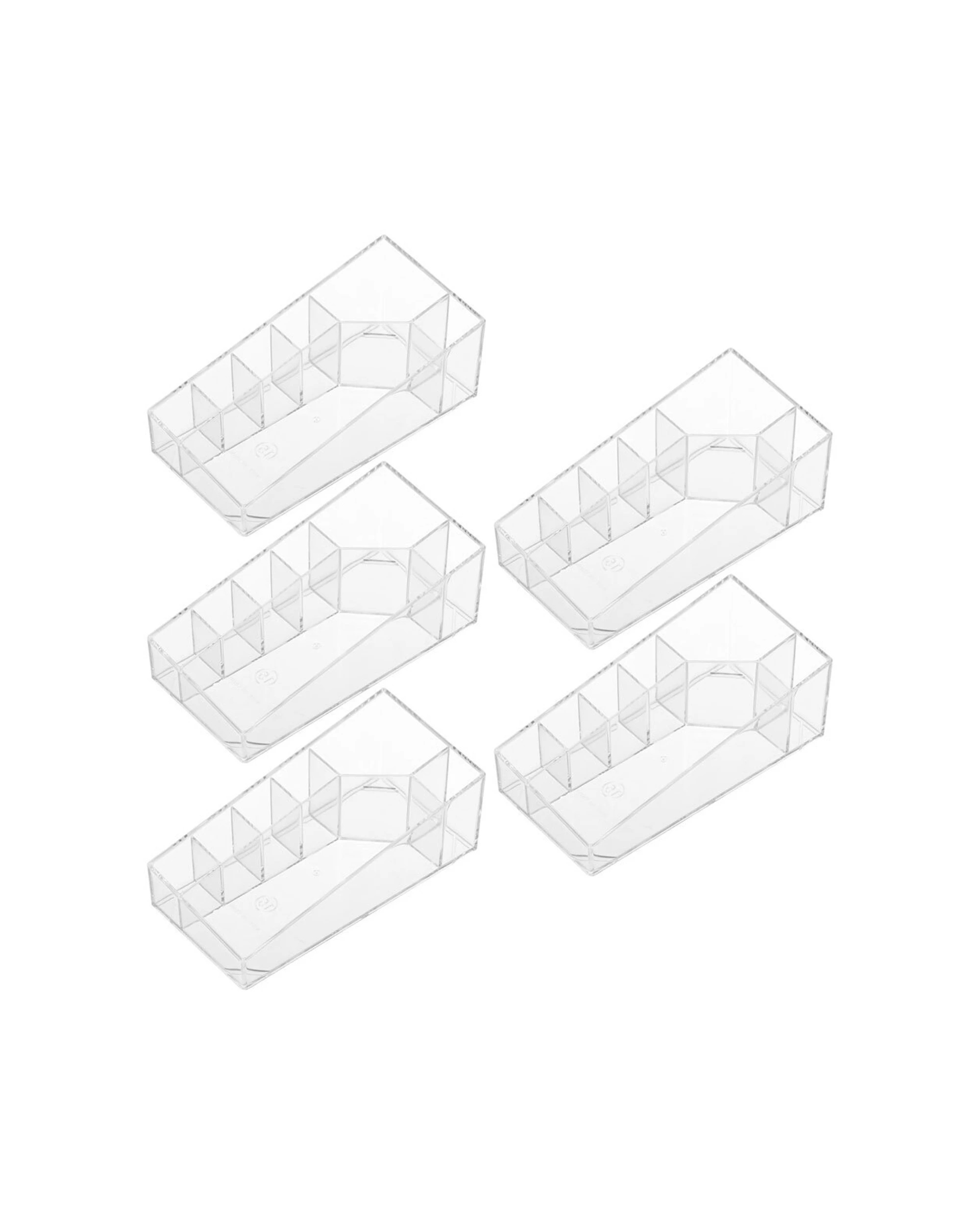 1 Boxsweden Crystal 7 Section Micro Station 5PK Stacking Storage Cosmetic Box
 - plain, 1 of 4