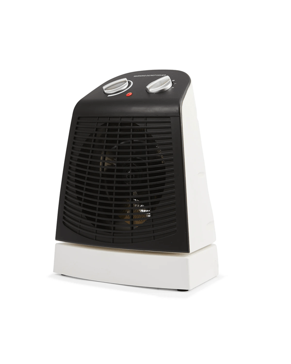 Oscillating Fan Heater - Black and White