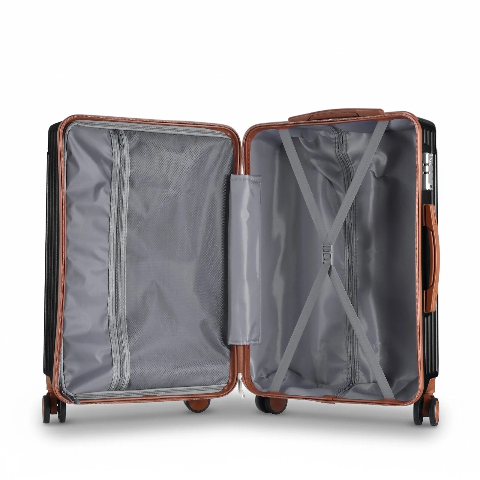 5 Buon Viaggio 5 Piece Lightweight Hard Case Suitcases Luggage Set with Rolling Wheels, TSA Lock & Front Hook, 5 of 6