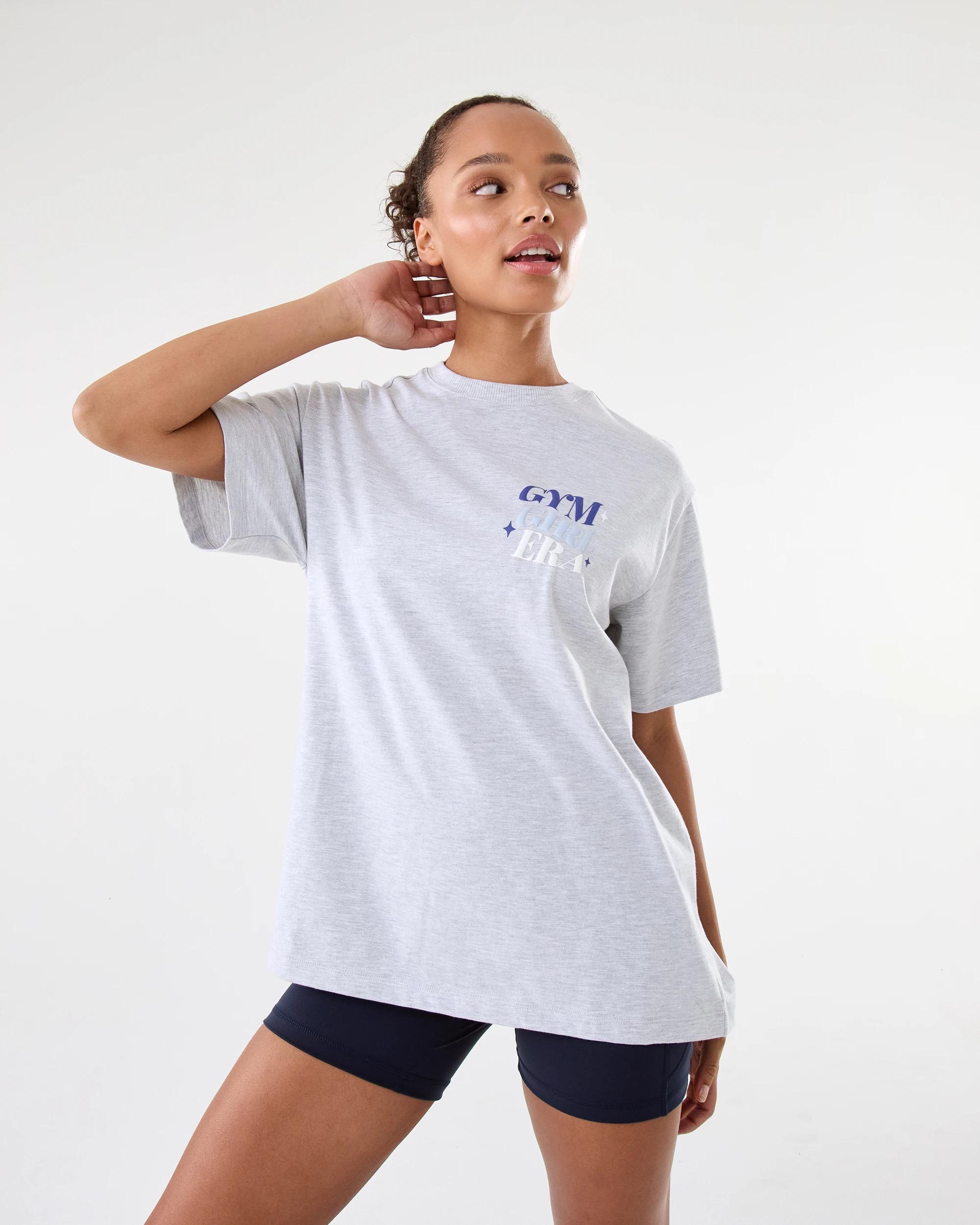 8 Active Womens Oversized Gym T-shirt Heather, 8 of 8