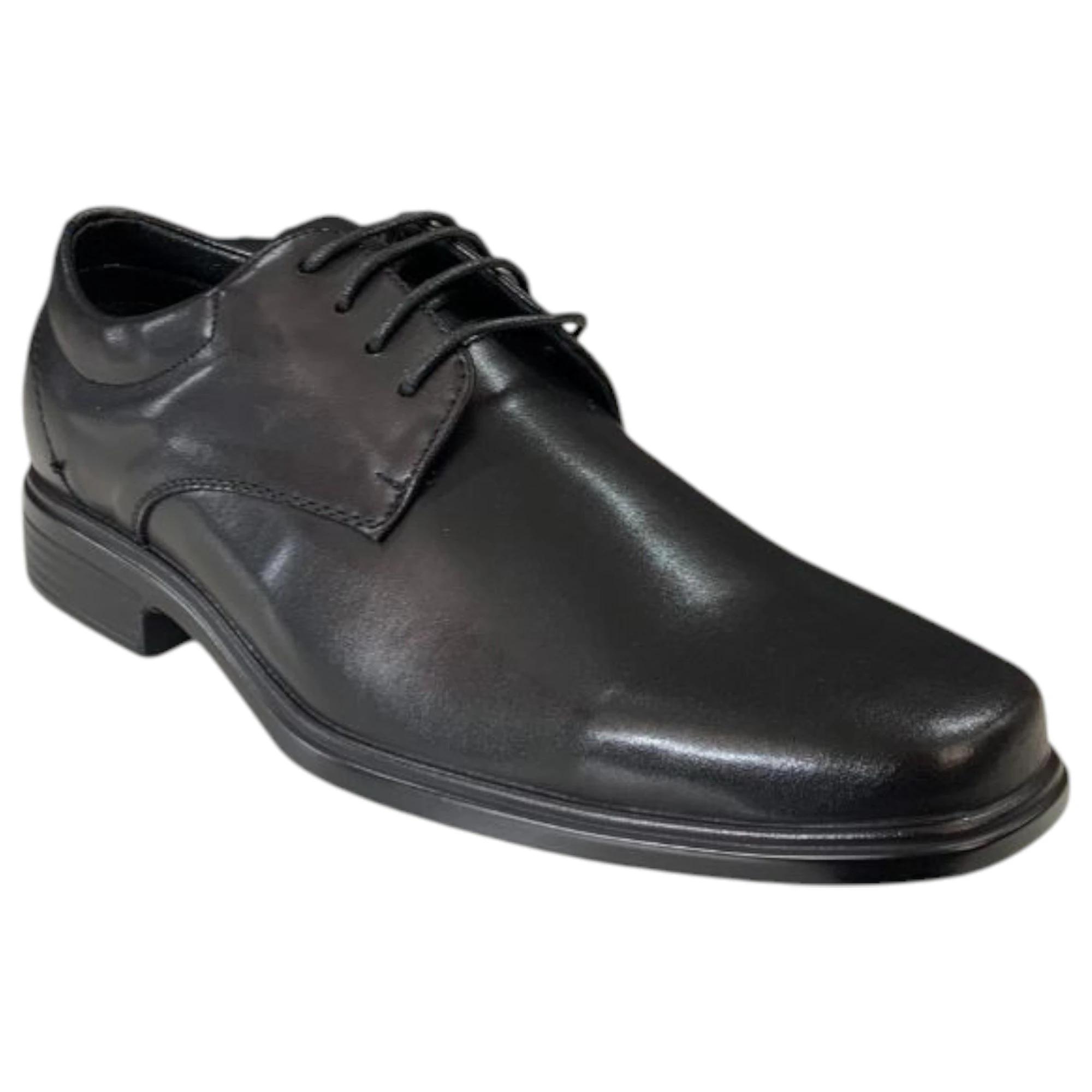 3 Natural Comfort Mens Skyway Work Formal Dress Shoes BLACK, 3 of 6