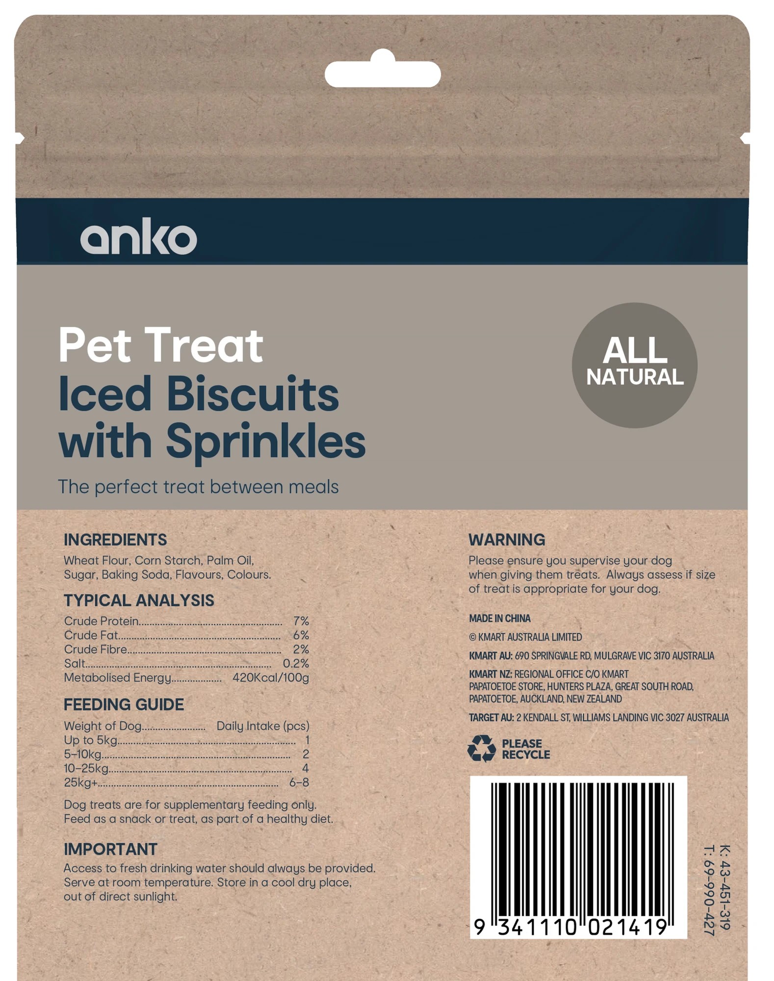 2 Pet Treat Iced Biscuits with Sprinkles, 2 of 2