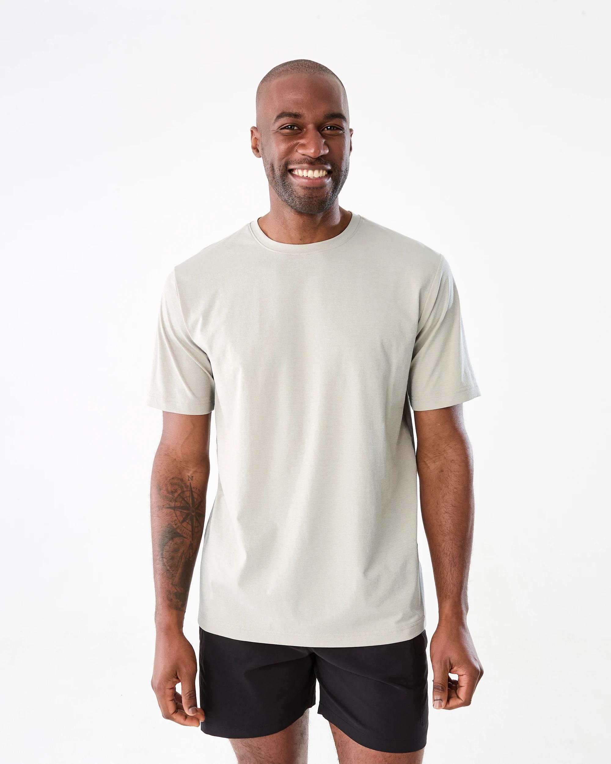 1 Active Mens Regular Training T-shirt Reef Grey, 1 of 5
