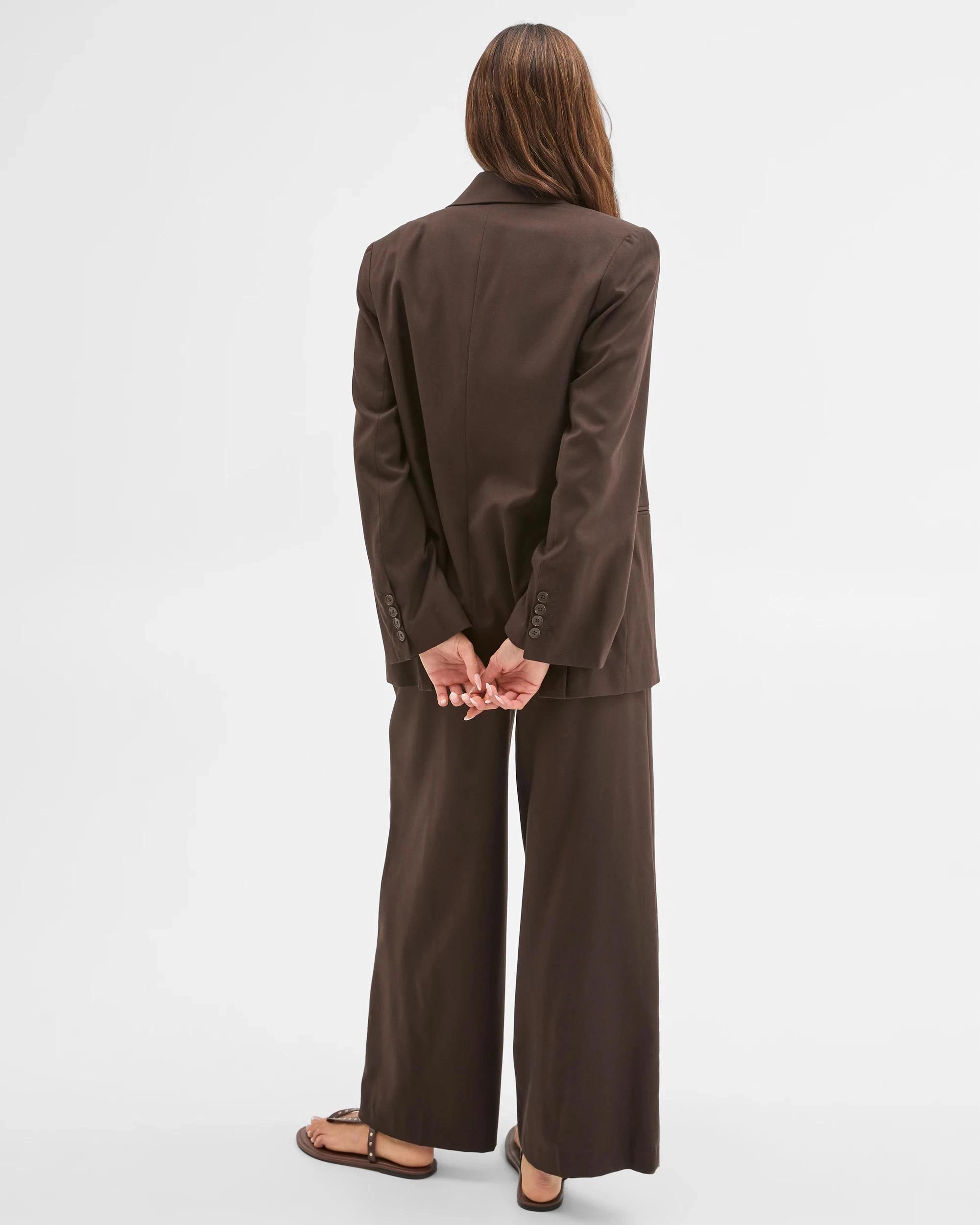 5 Lily Loves Wide Leg Tailored Pants CHOCOLATE, 5 of 6