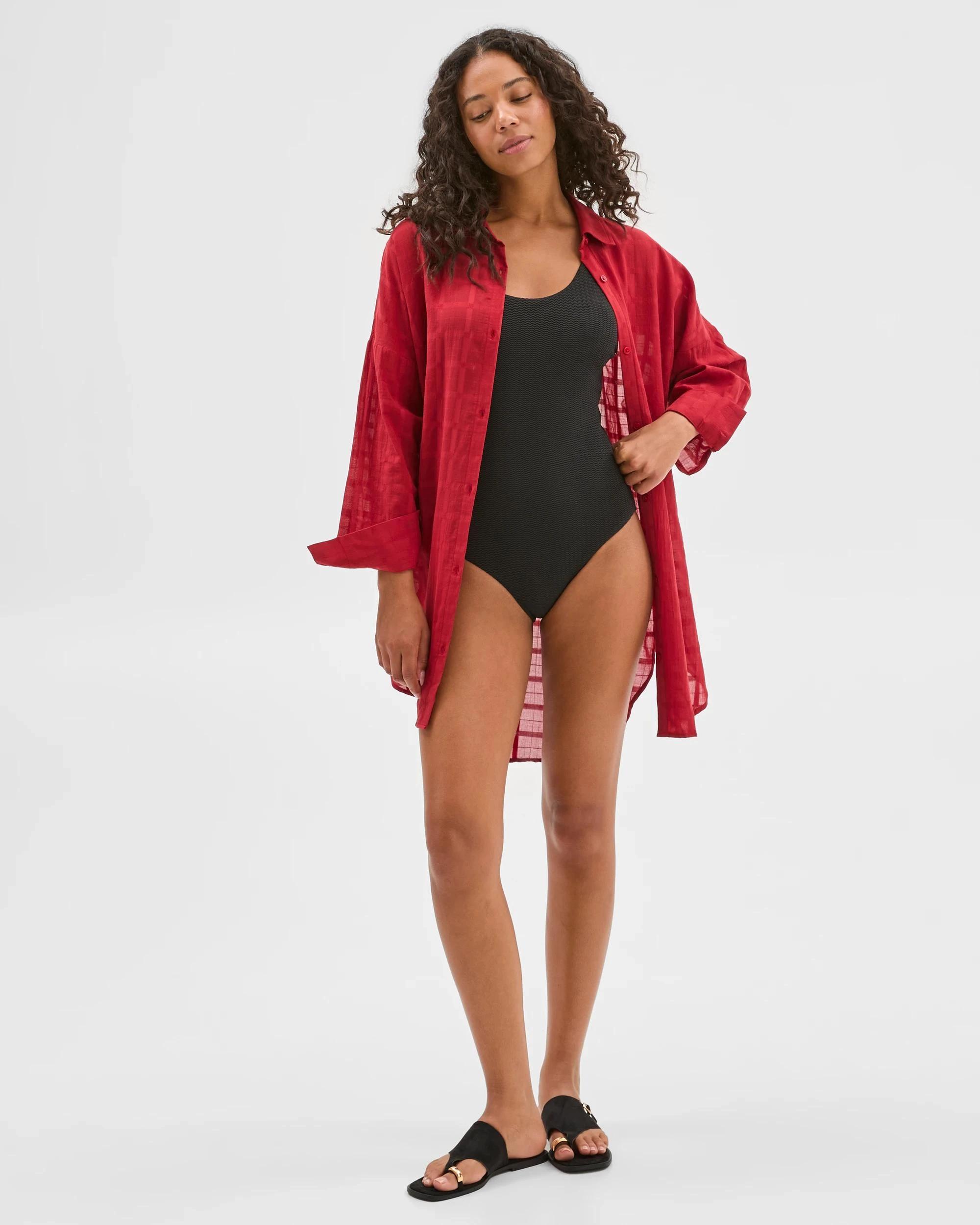 7 Target Resort Swim Maxi Shirt RED DAHLIA, 7 of 7