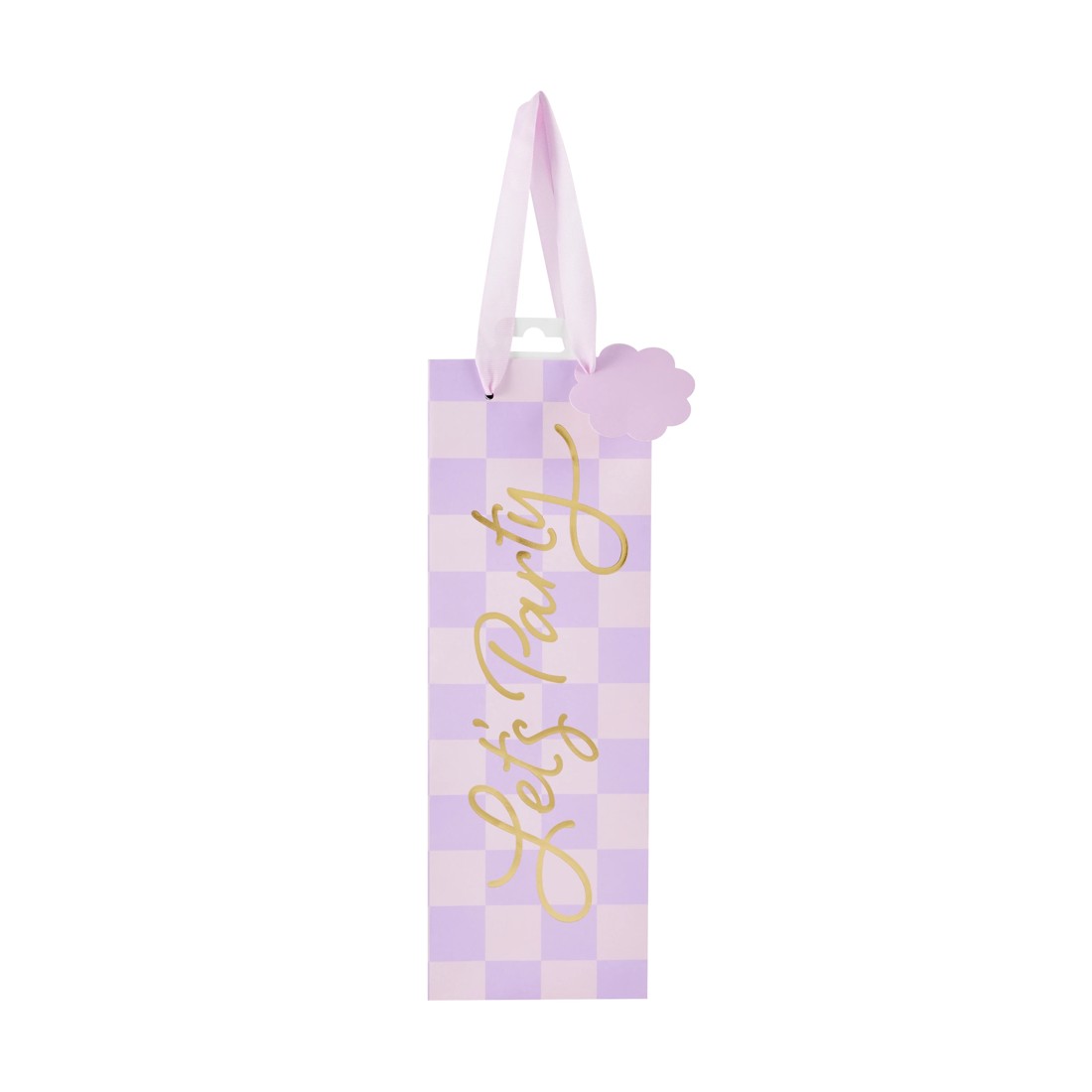 3 Lilac Check Bottle Bag, 3 of 5