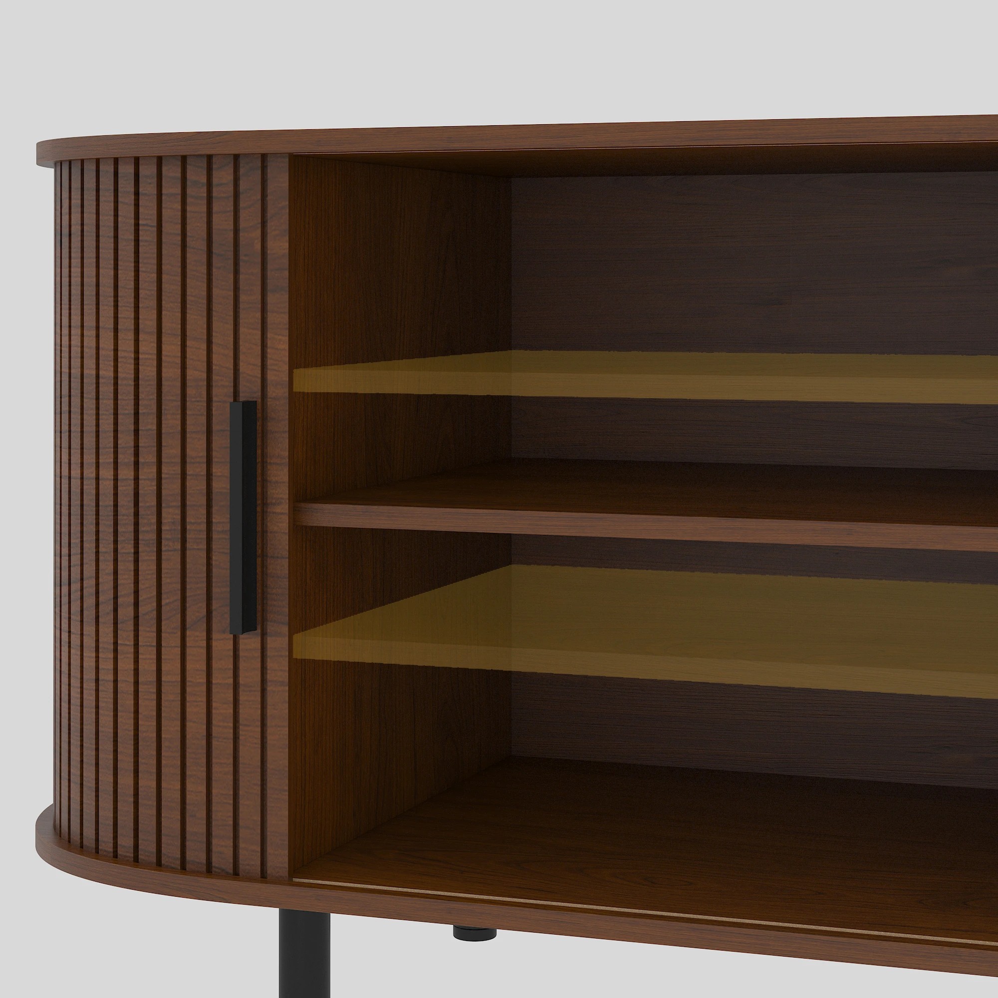 6 Advwin 160cm TV Unit Cabinet with Sliding Door - Brown, 6 of 8