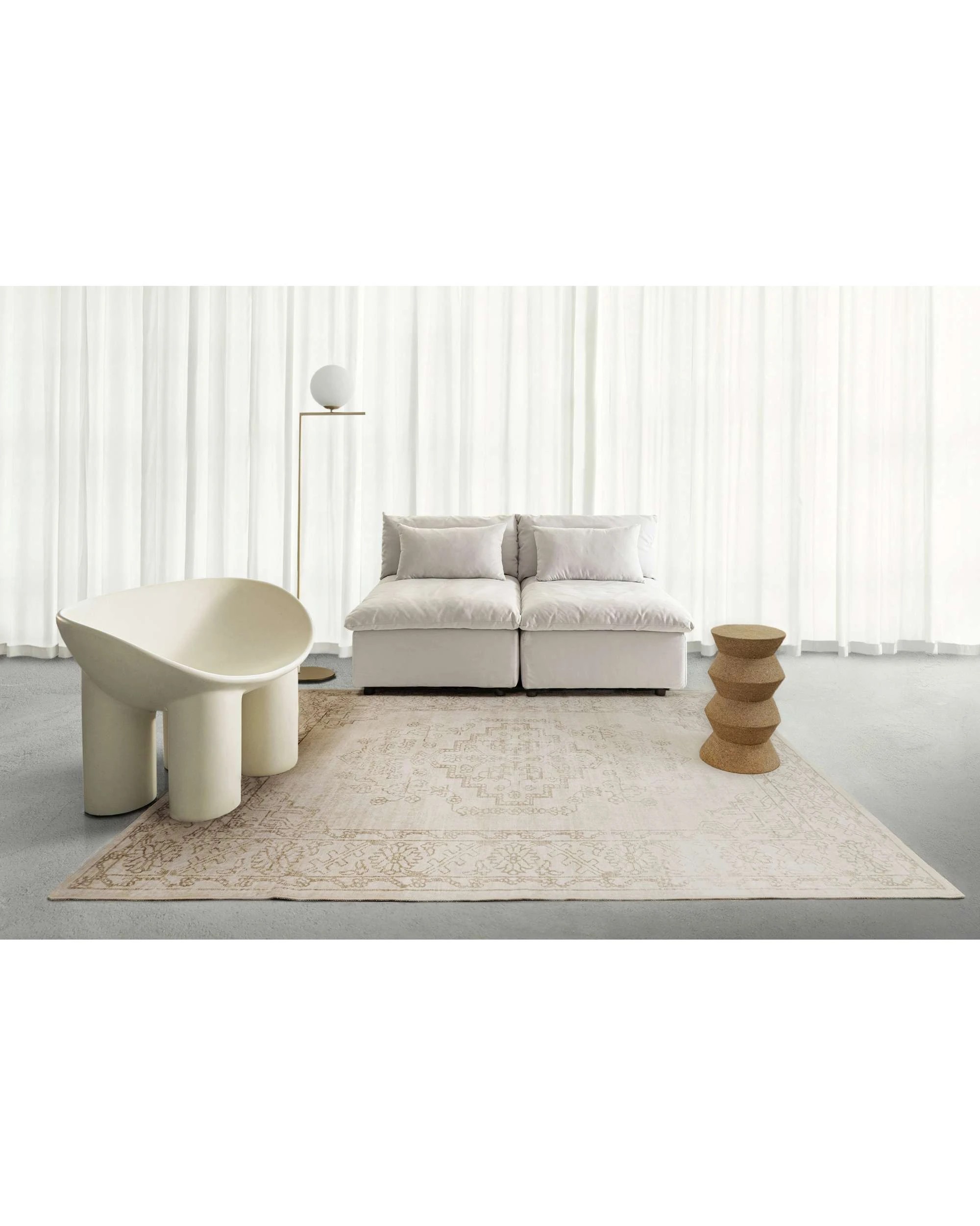 2 Loopsie Castile Traditional Floral Washable Rug-320cm x 230cm - Brown, 2 of 7