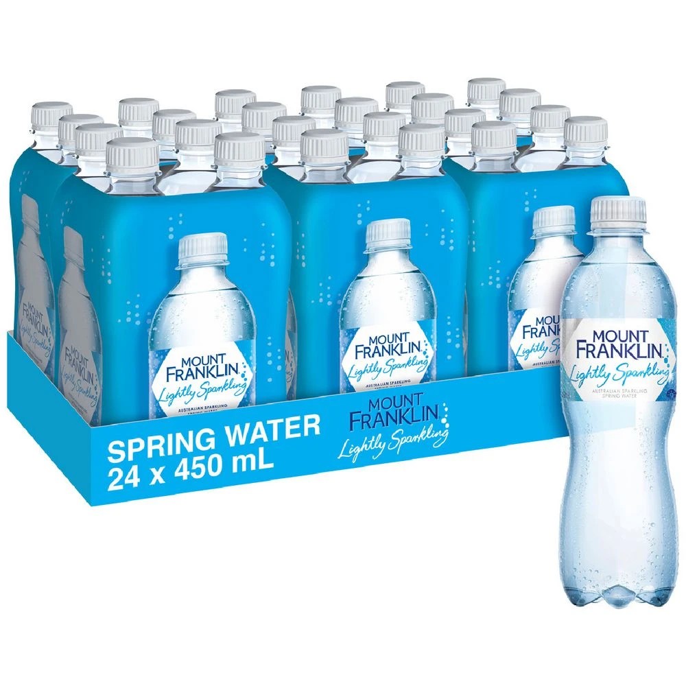 1 Mount Franklin Lightly Sparkling 450mL 24 Pack, 1 of 2
