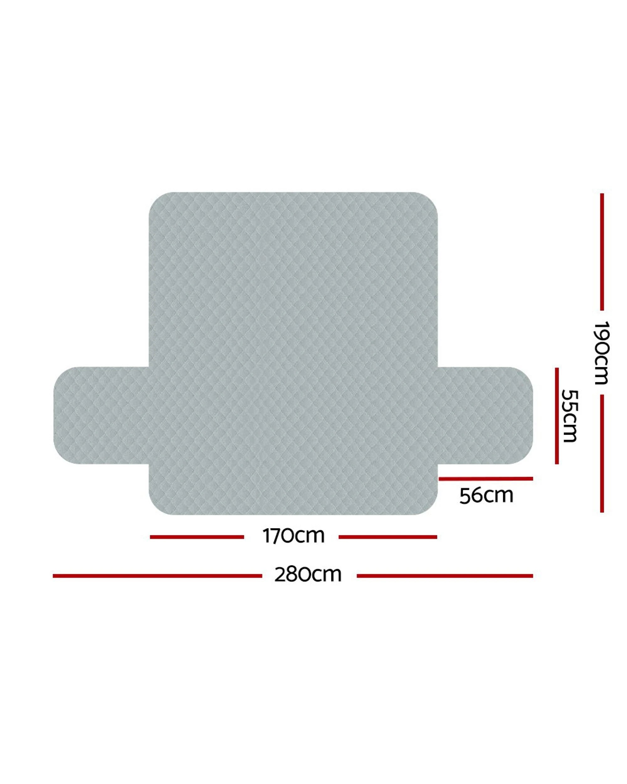 2 Artiss Sofa Cover Couch Covers 3 Seater 100% Water Resistant - Grey, 2 of 6